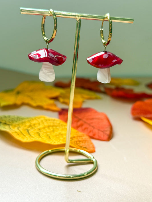 Créoles interchangeables - Mushy Champignon enchanté