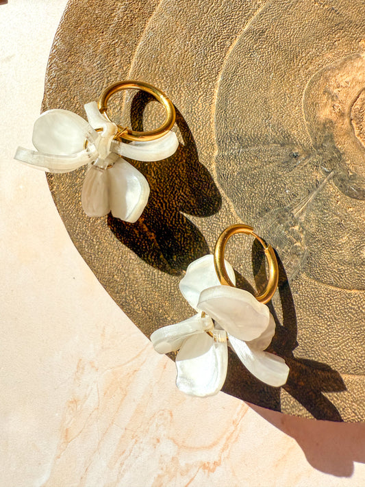 Boucles d'oreilles Créoles interchangeables - Pétales