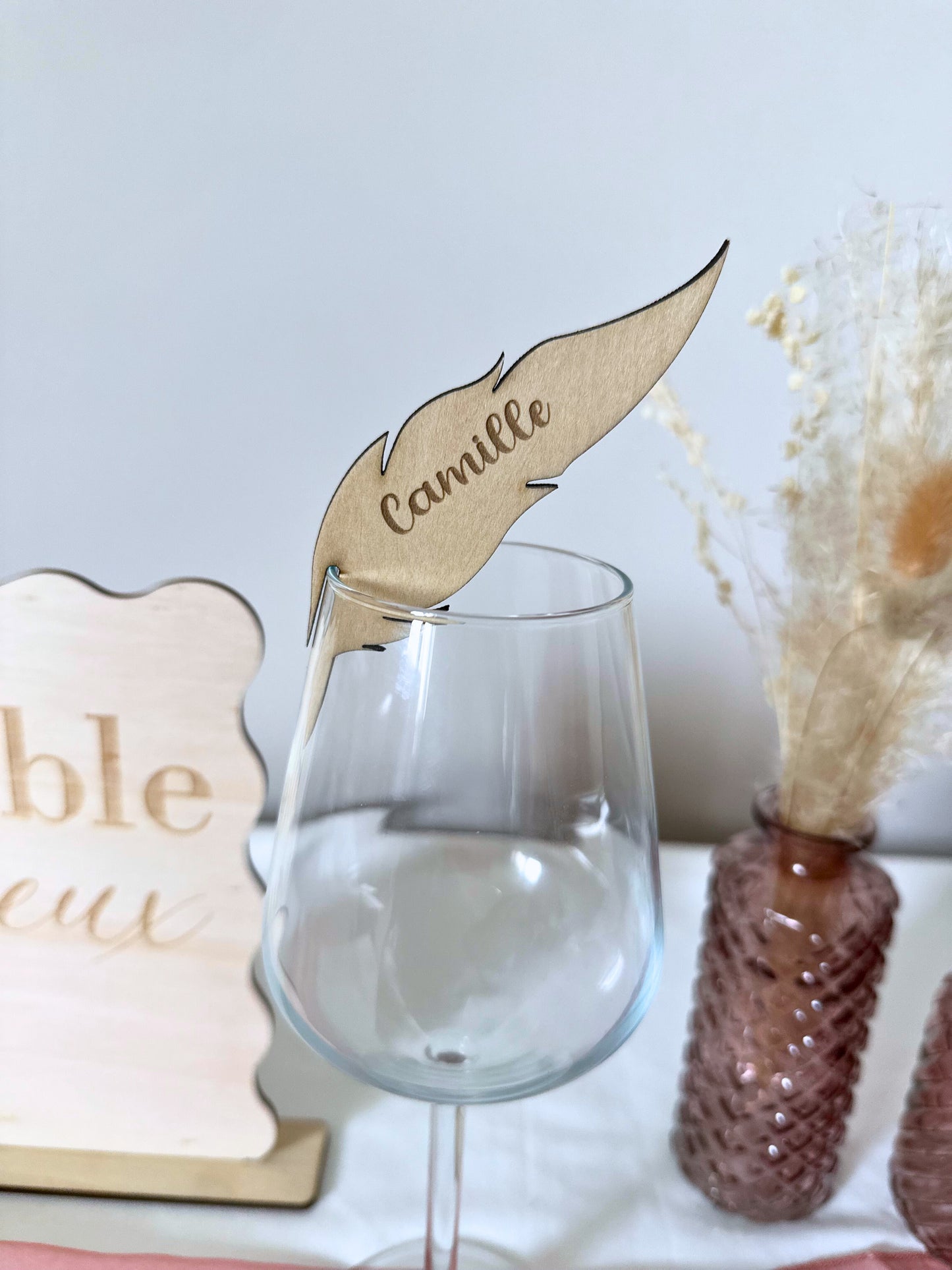 Marque verre - Plume
