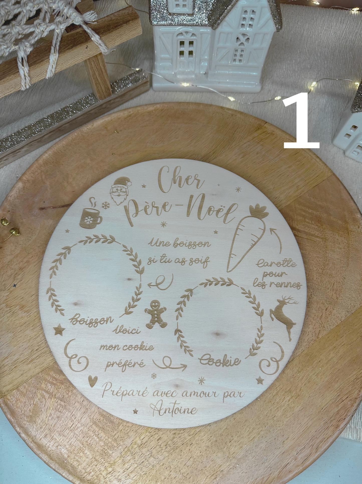 Plateau du Père Noël - Rectangulaire ou rond