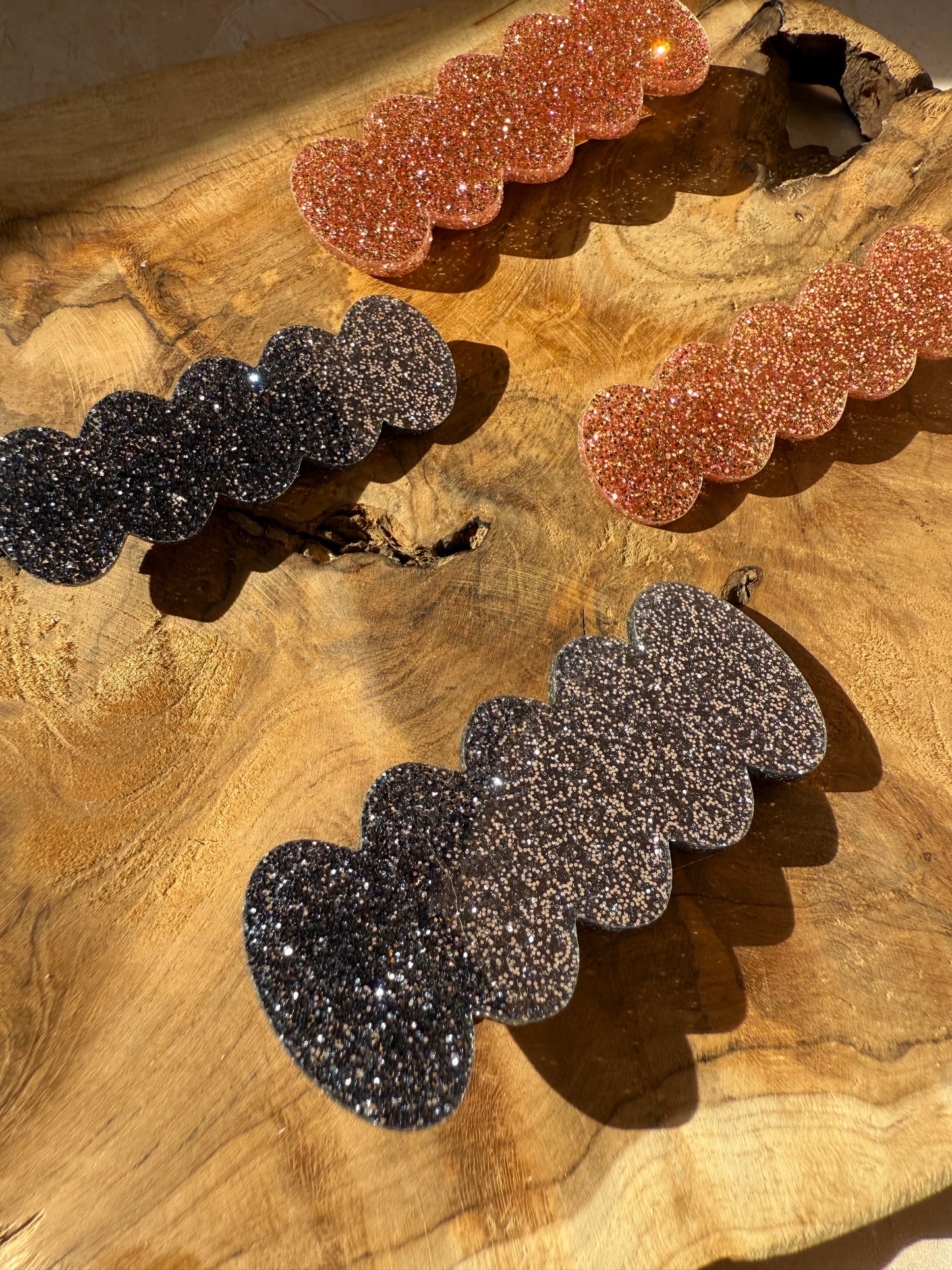 Barrettes crocodiles pailletées - Bubble