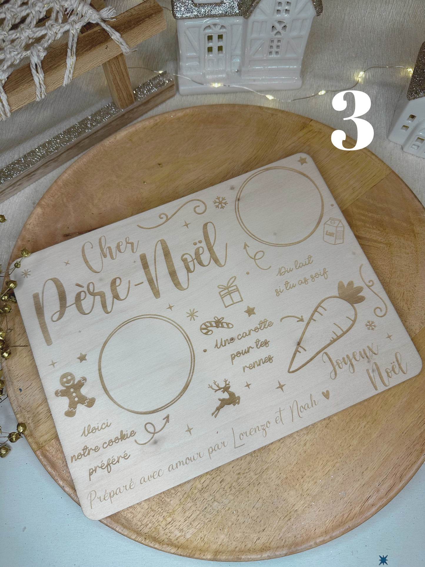 Plateau du Père Noël - Rectangulaire ou rond