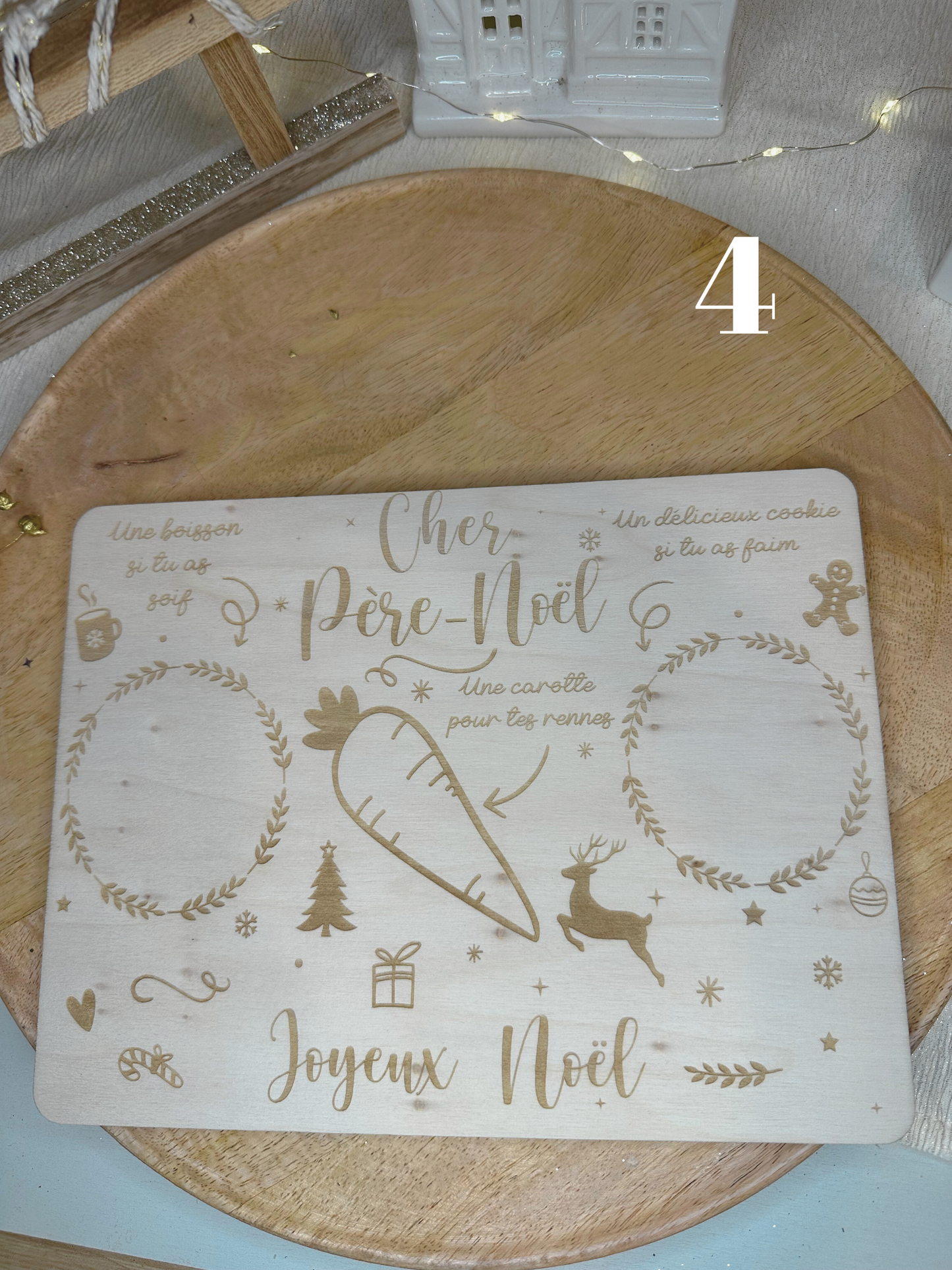 Plateau du Père Noël - Rectangulaire ou rond
