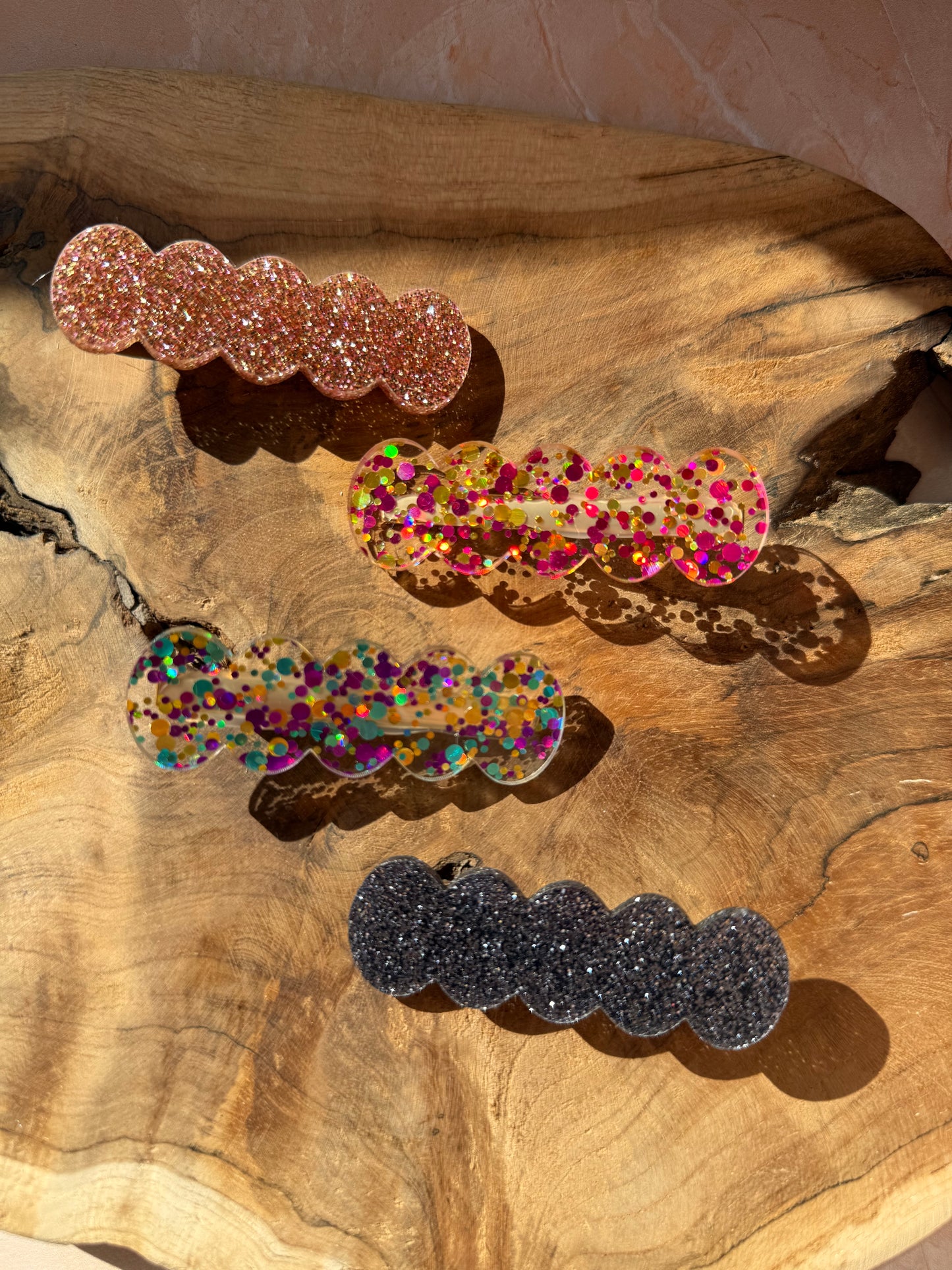 Barrettes crocodiles pailletées - Bubble