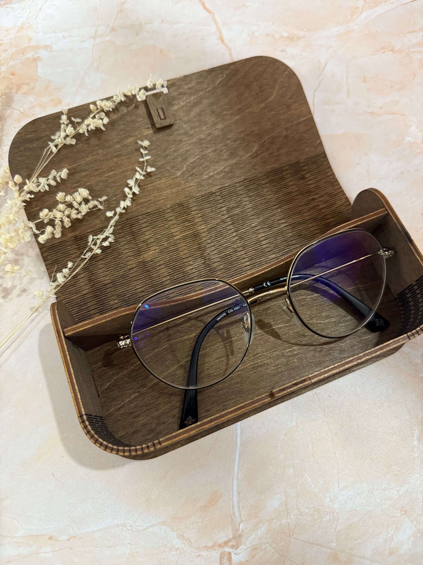 Boîte à Lunettes en Bois – Spécial Mamie