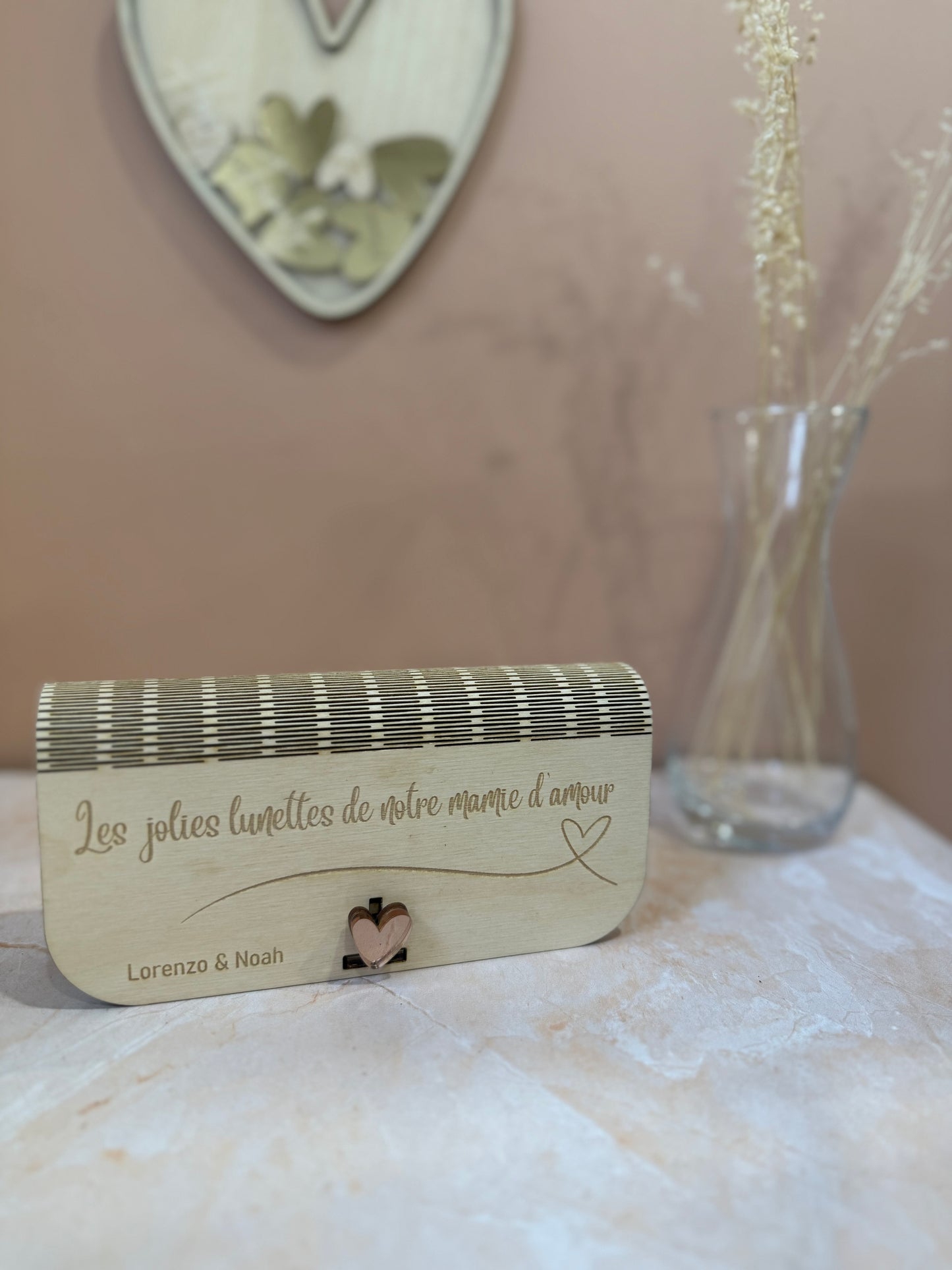 Boîte à Lunettes en Bois – Spécial Mamie