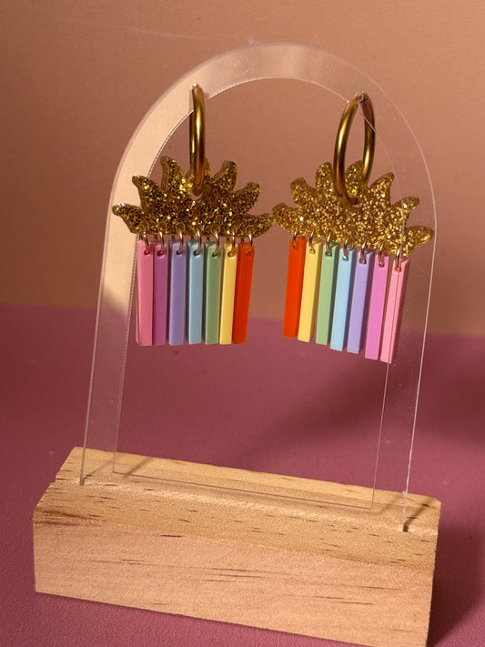 Créoles interchangeables - Rainbow – Éclats de lumière