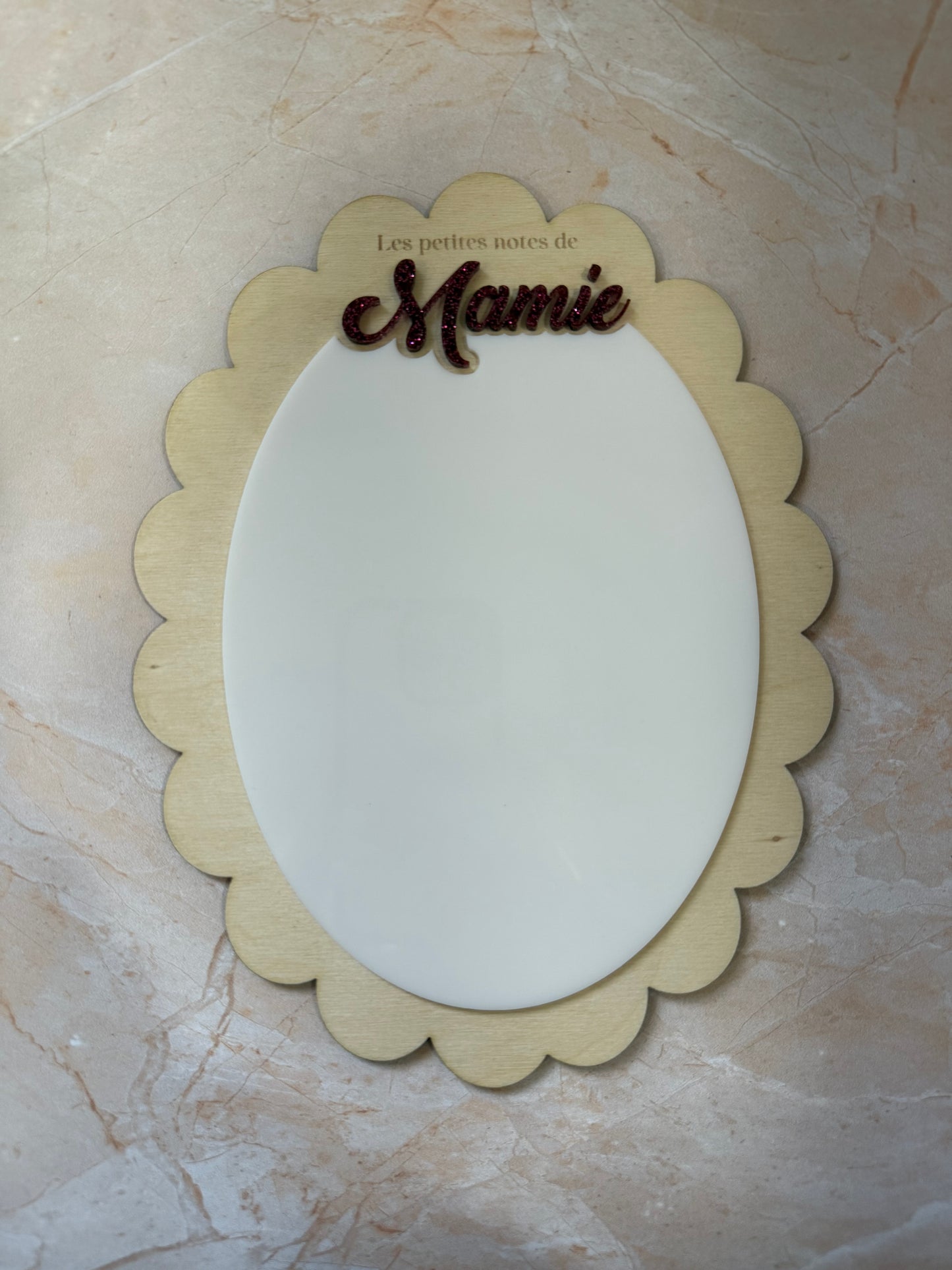 Les Petites Notes de Mamie – Bloc-Notes Réutilisable en Plexiglass