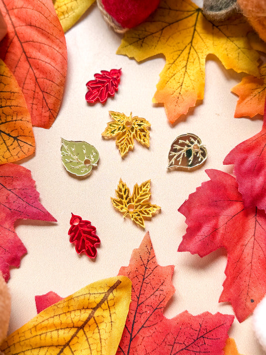 Créoles interchangeables - Feuilles d’Automne – Le Trio Étincelant