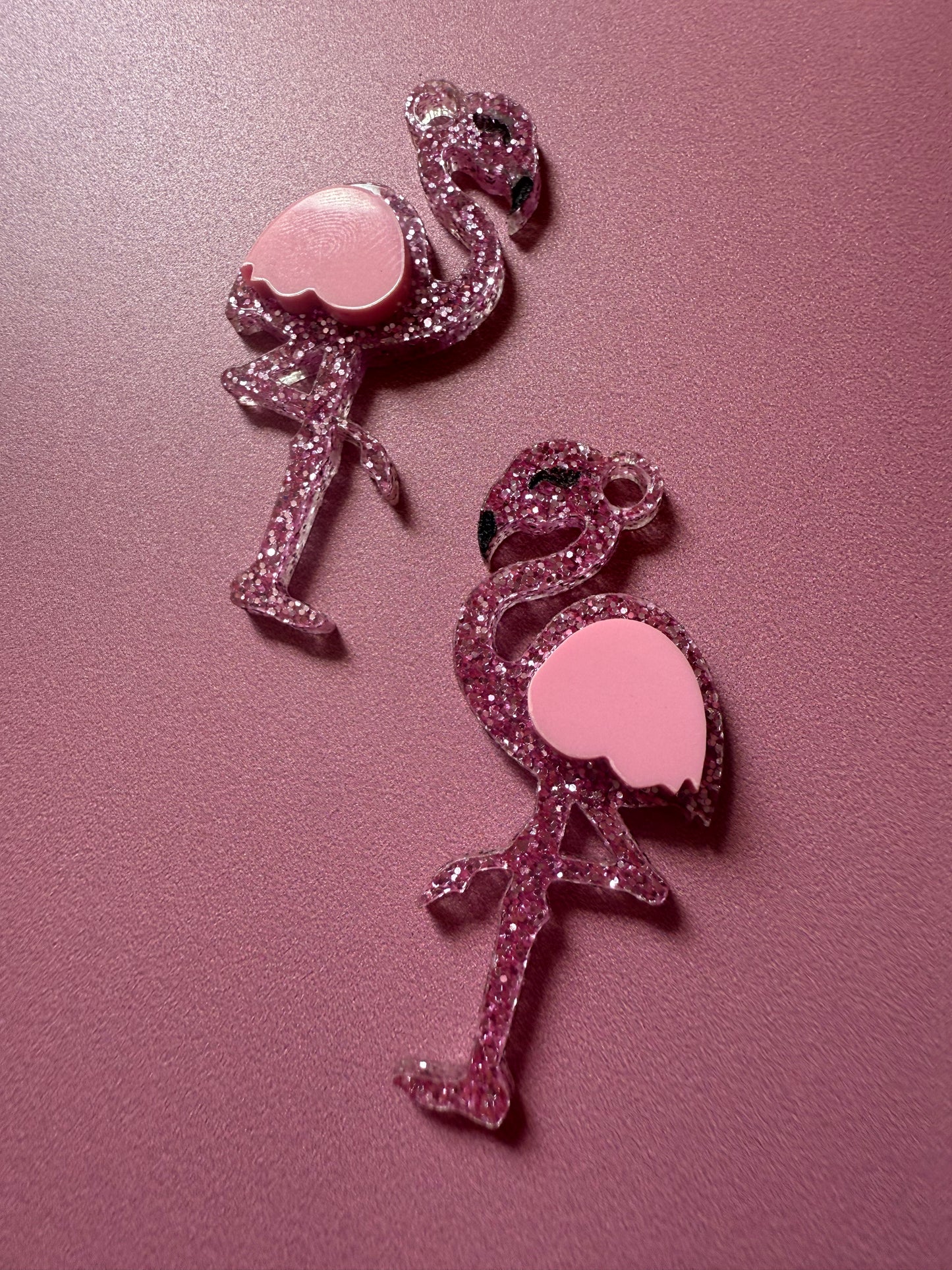 Créoles interchangeables - Flamant rose