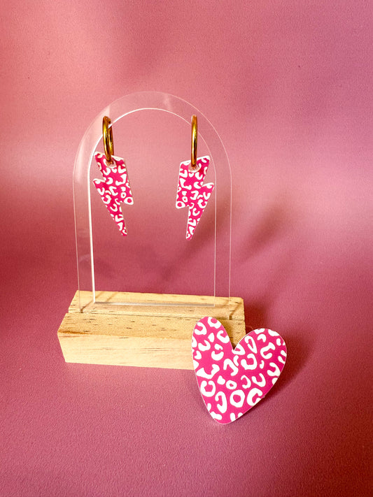 Boucles  d'oreilles Créoles Interchangeables – Les éclairs Léopink