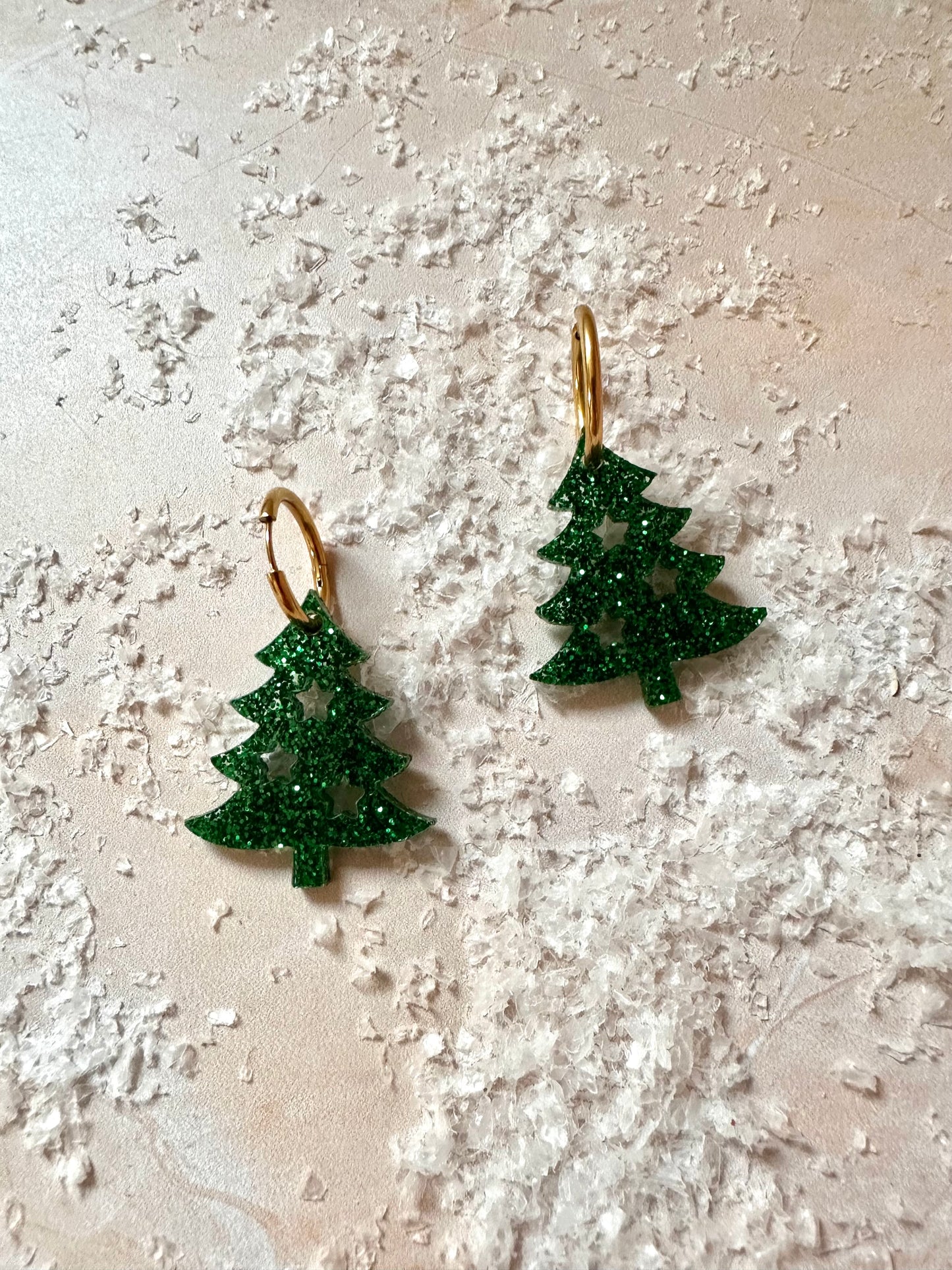 Sapin vert paillette - Noël - Nolo Créa - Créoles interchangeables