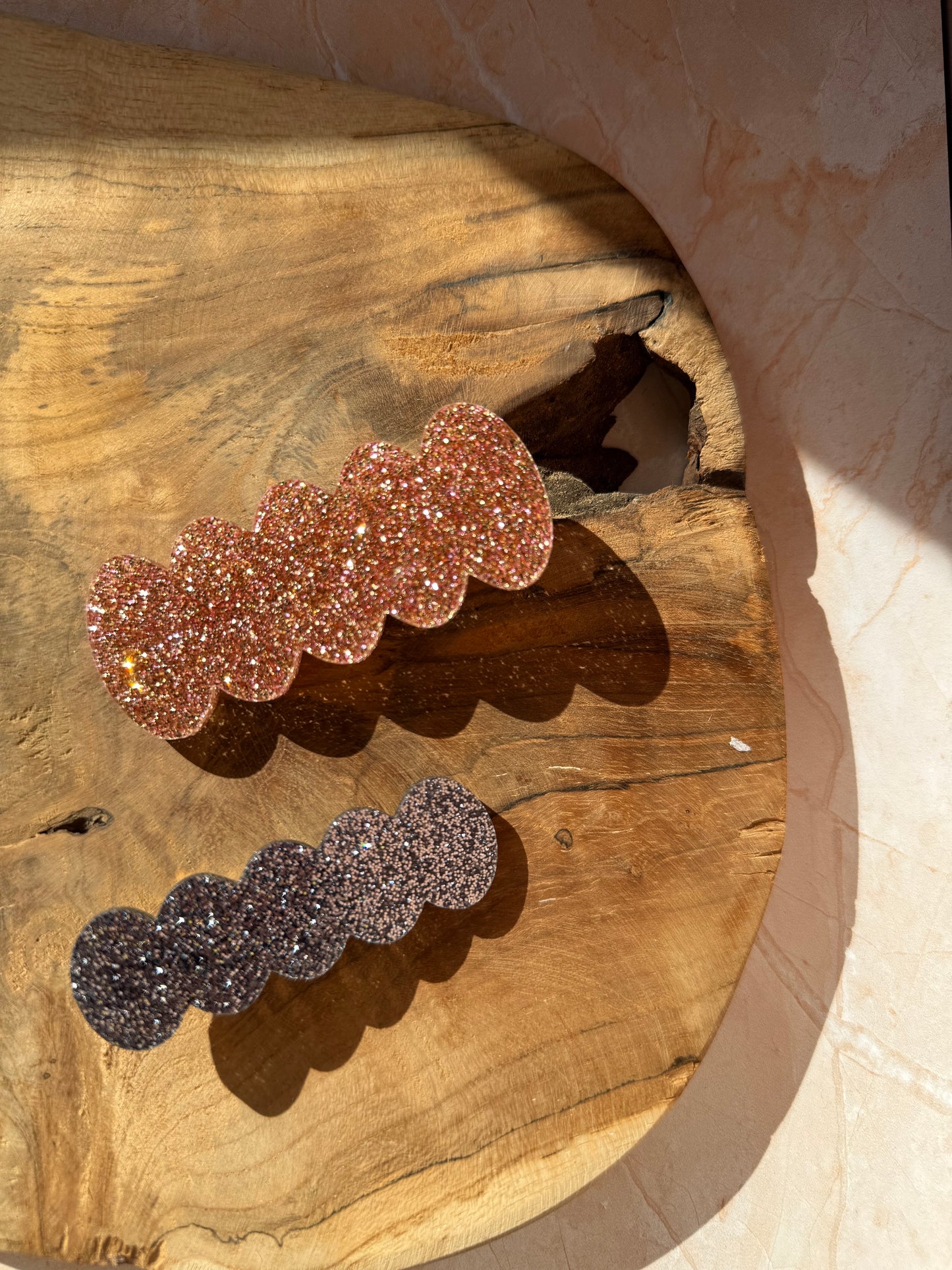 Barrettes crocodiles pailletées - Bubble