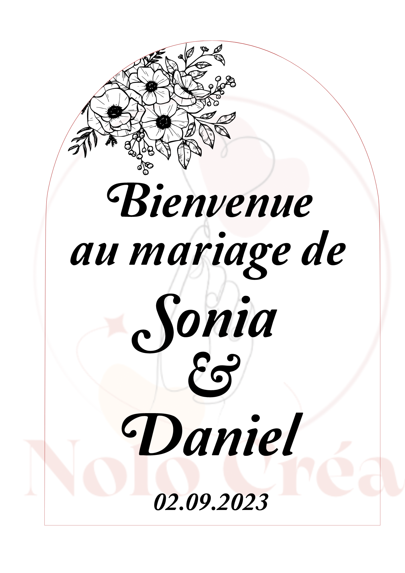 Panneau de bienvenue Éclat Floral