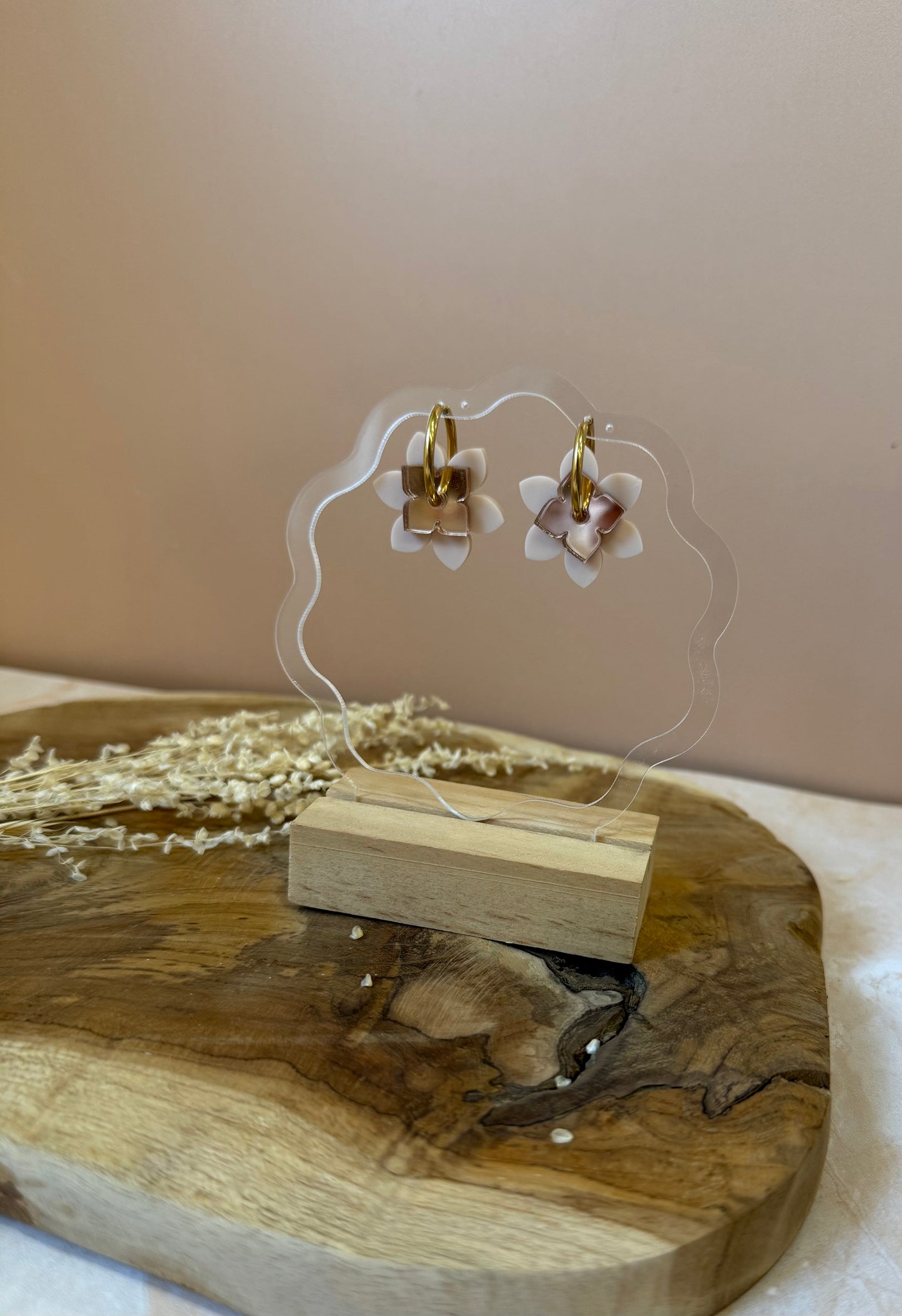 Boucles d'oreilles Créoles interchangeables - Les Pétales Enchantées