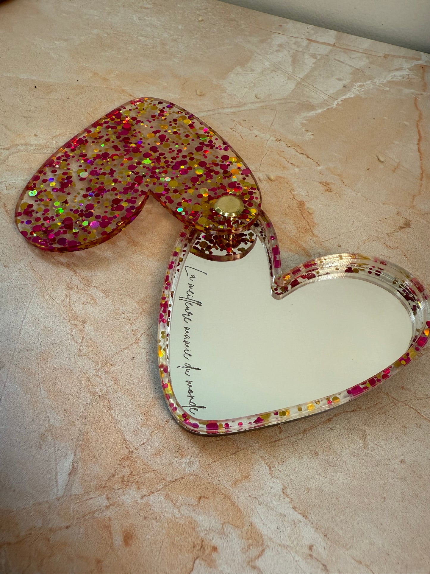 Miroir de Poche Cœur
