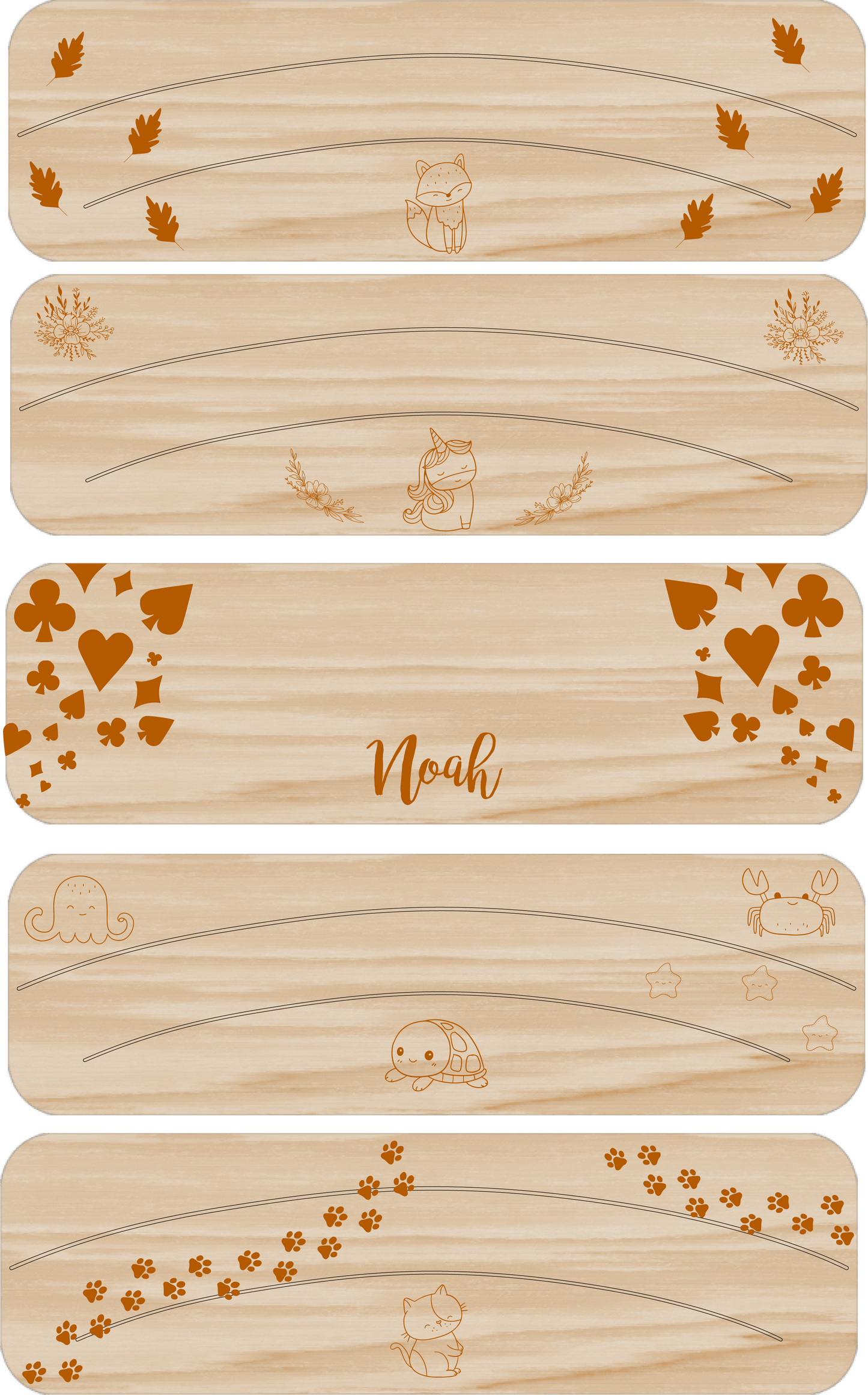 Porte cartes/support en bois PERSONNALISABLES pour jeux de cartes, jeux de société.
