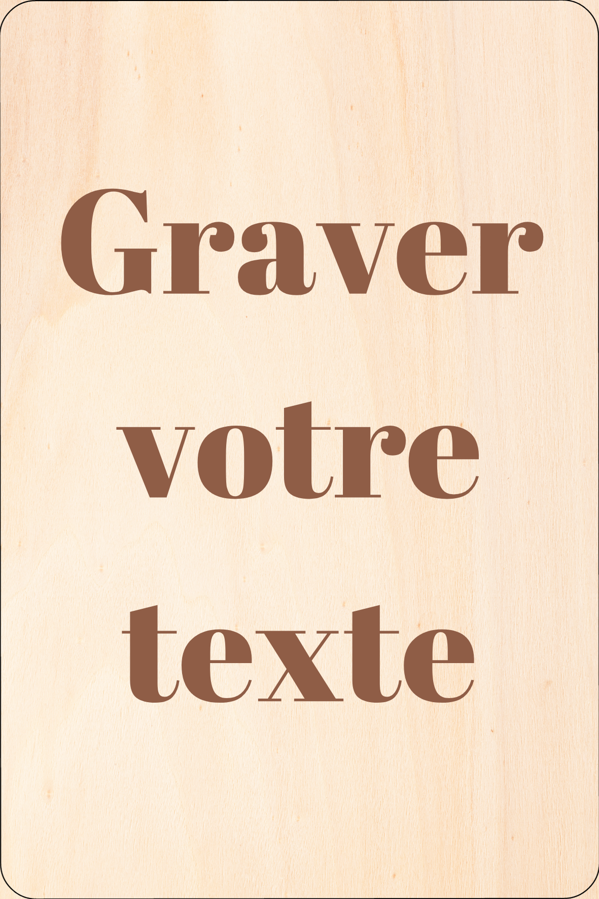 Carte postale en bois texte libre