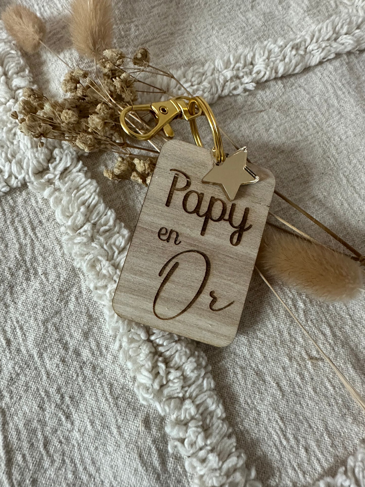 Porte clés "Papy en Or"