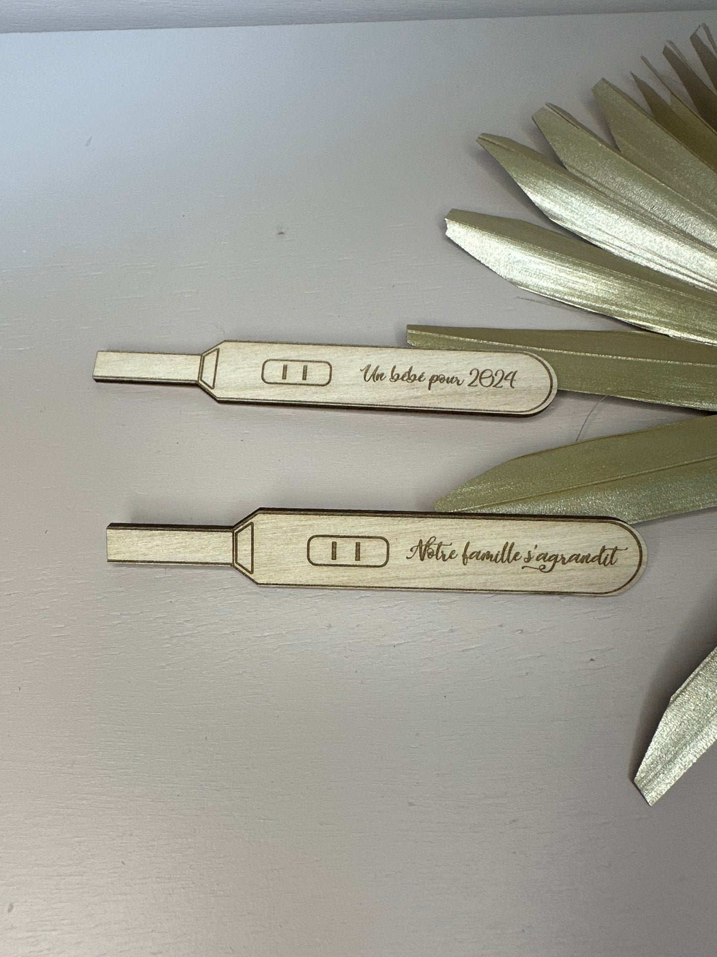 Test de Grossesse en Bois Personnalisé