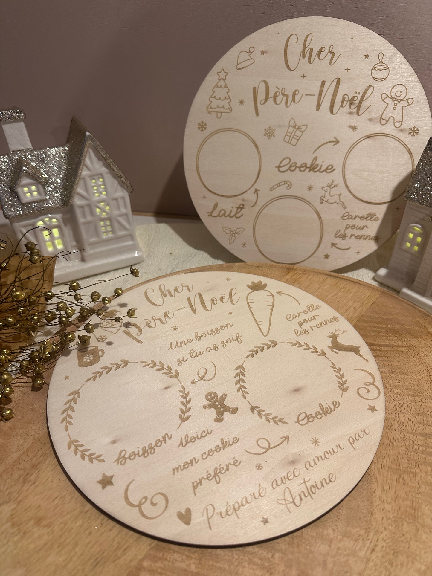 Plateau du Père Noël - Rectangulaire ou rond