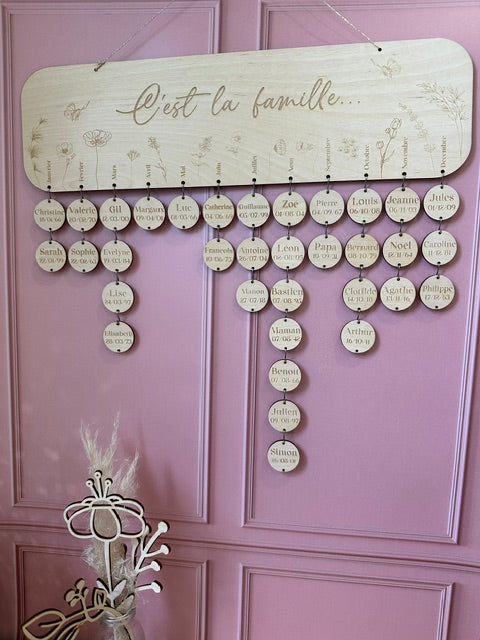 Pastille supplémentaire pour "Calendrier anniversaires en bois"