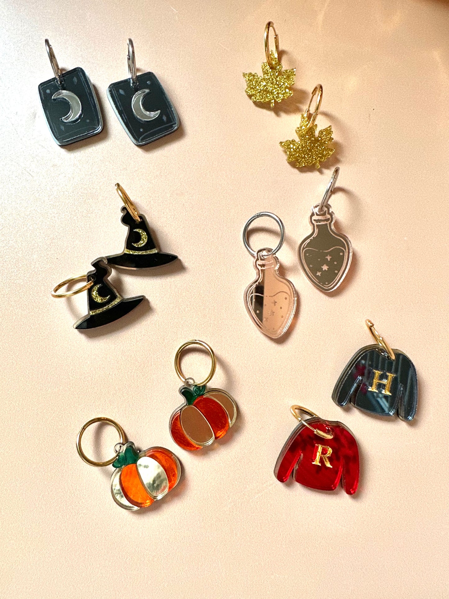 Boucles d'oreilles Créoles interchangeables - Magie Noire