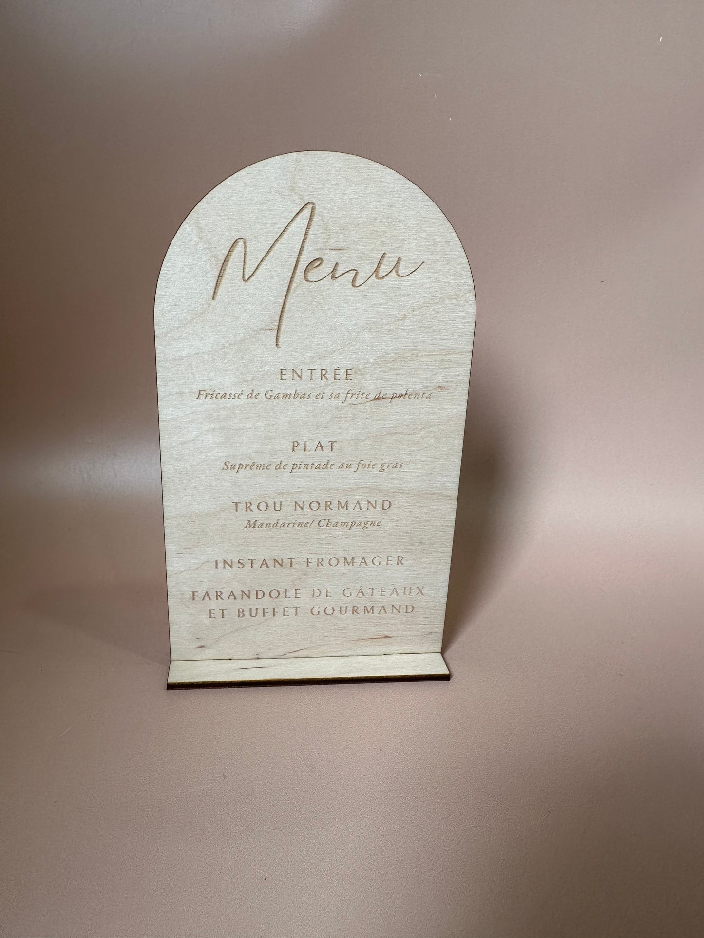 Menu Sur-mesure