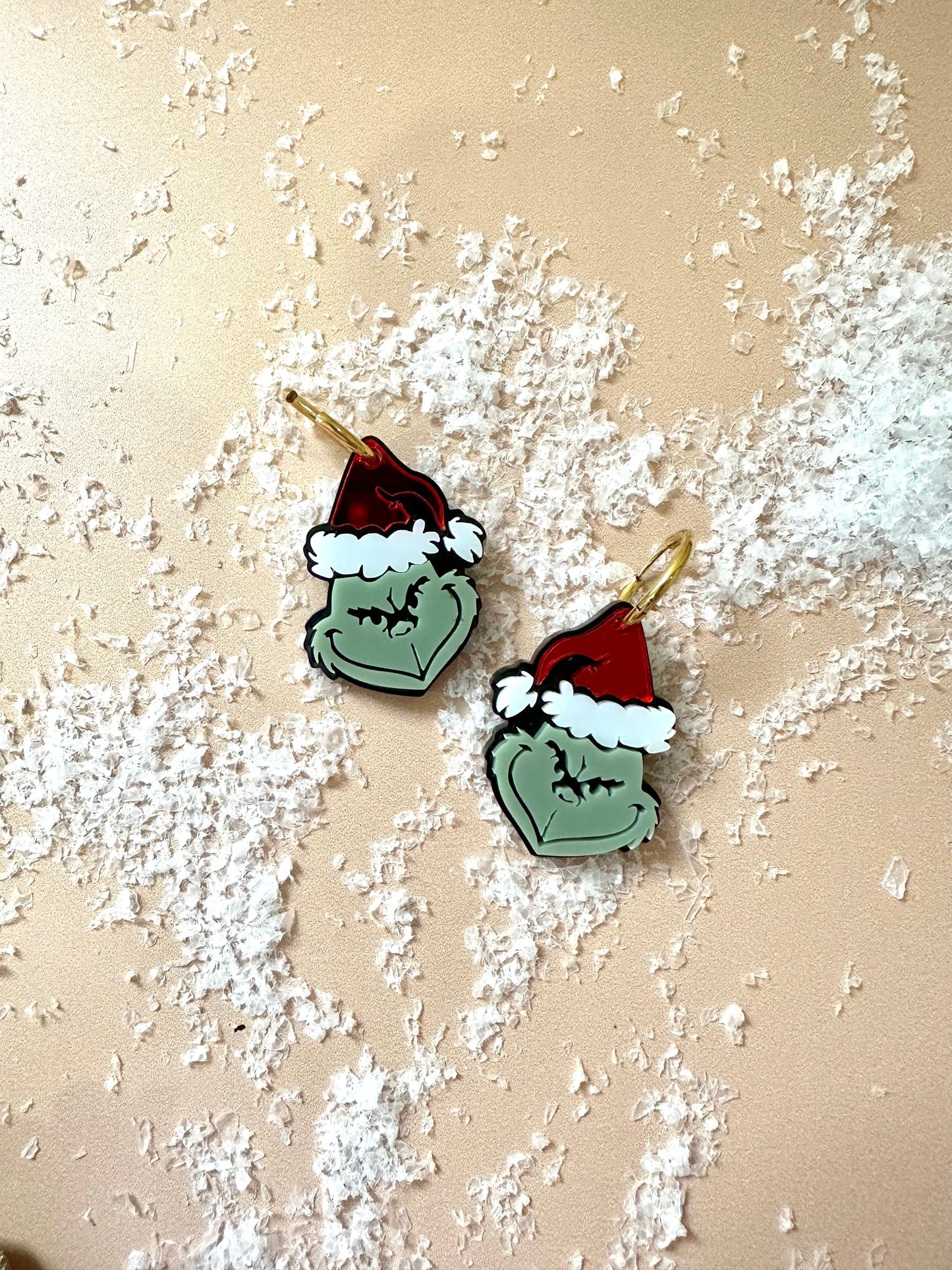 Boucles d'oreilles Créoles interchangeables - Le Grinch