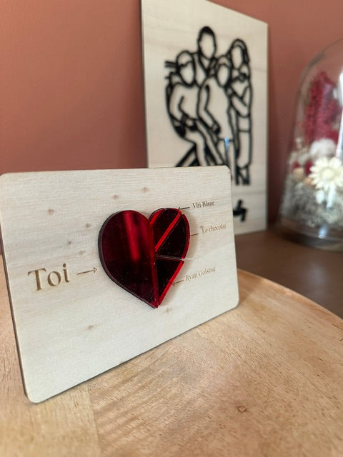 Carte en bois personnalisable