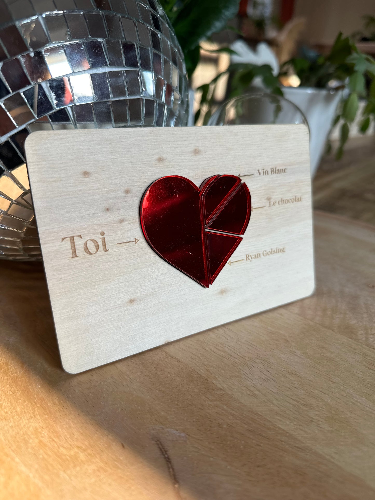 Carte en bois personnalisable