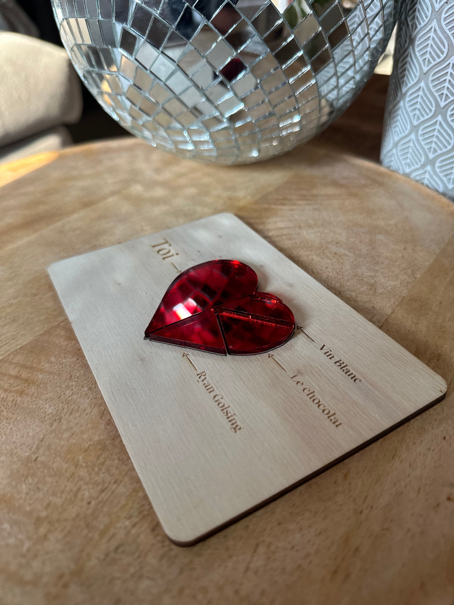 Carte en bois personnalisable