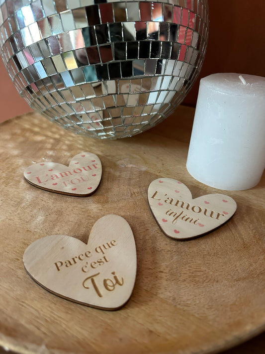 Magnet Coeur en bois