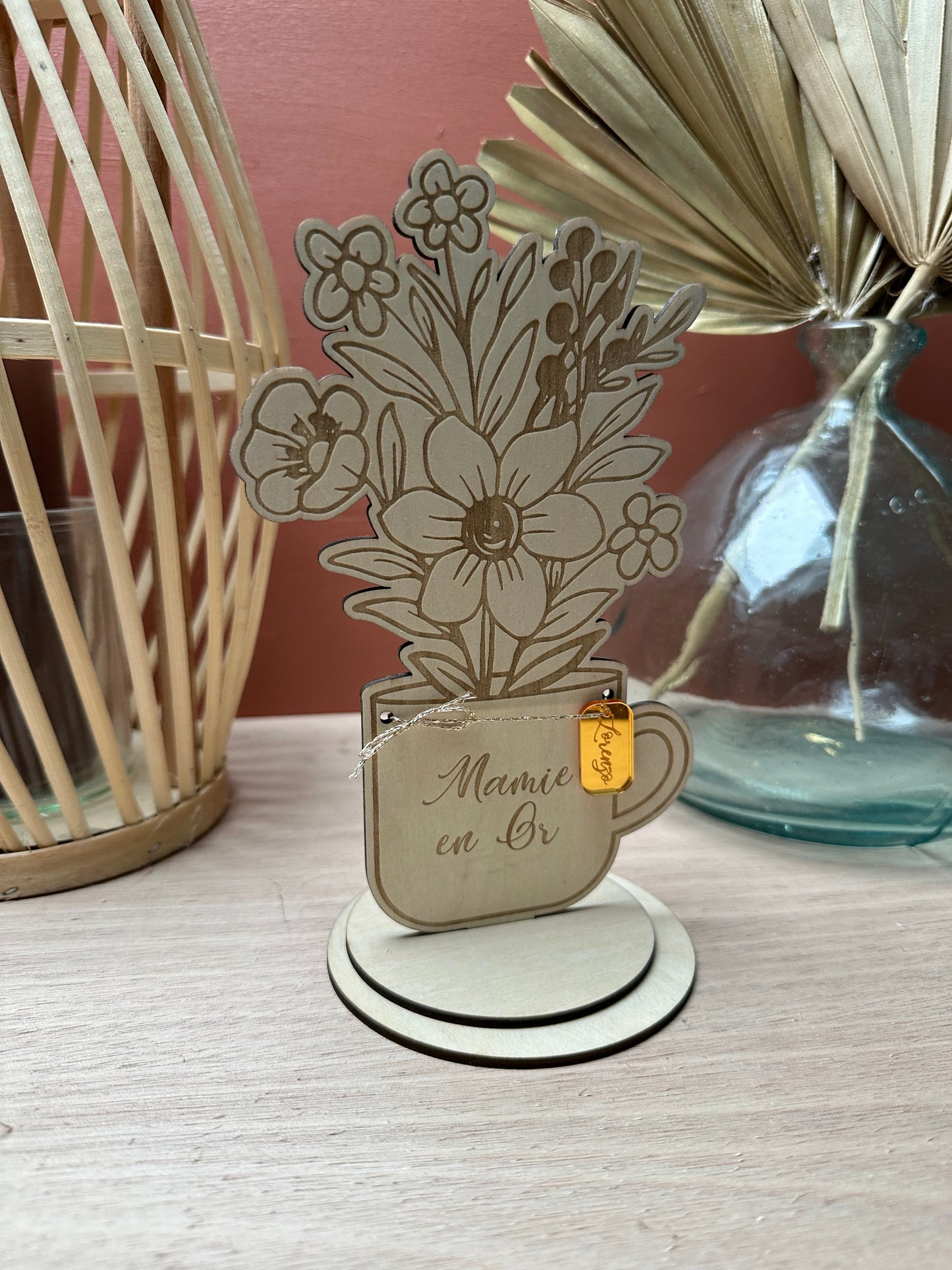 Bouquet de Fleurs en bois