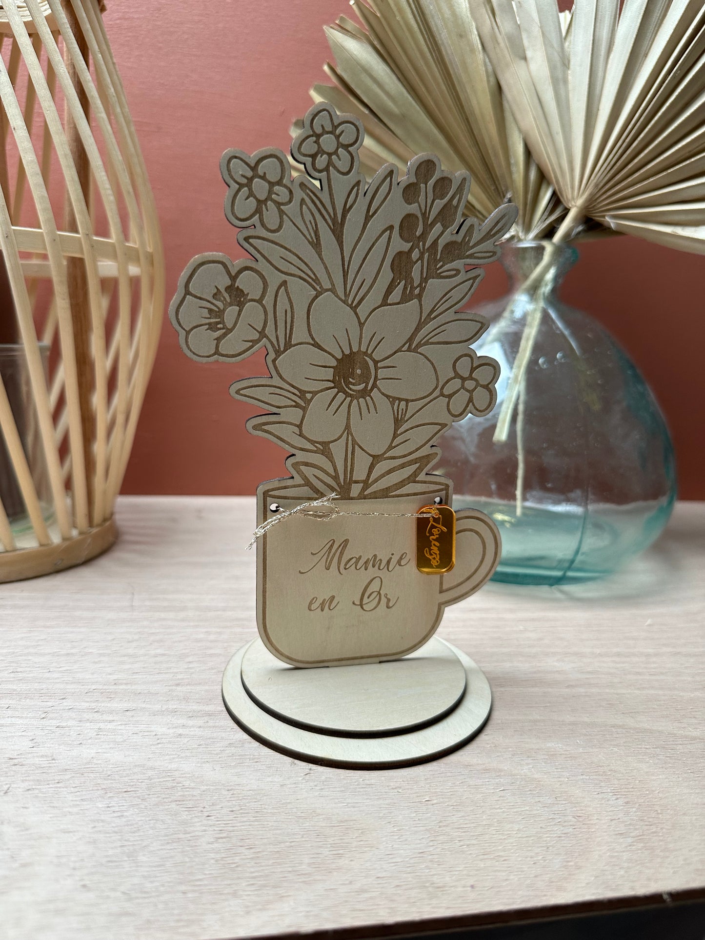 Bouquet de Fleurs en bois
