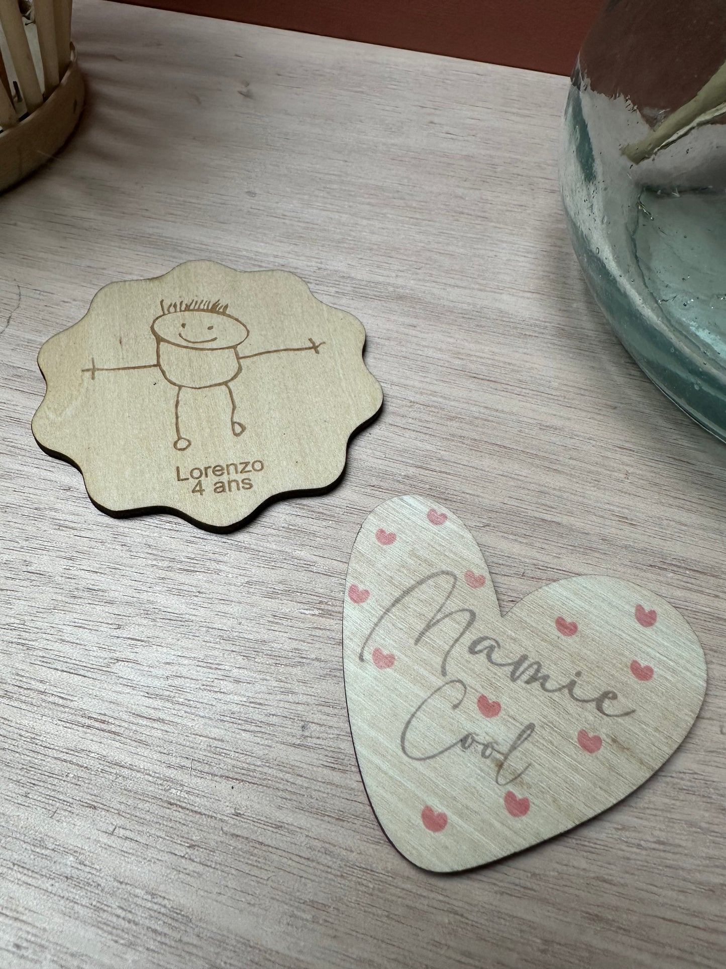 Magnet en bois personnalisable