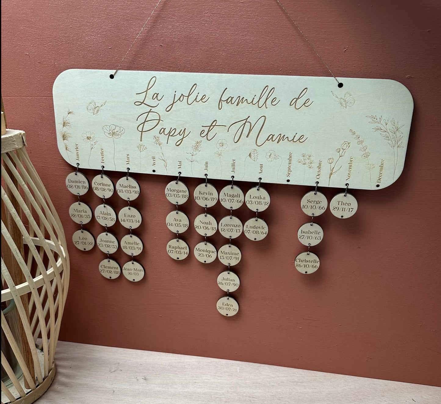 Pastille supplémentaire pour "Calendrier anniversaires en bois"
