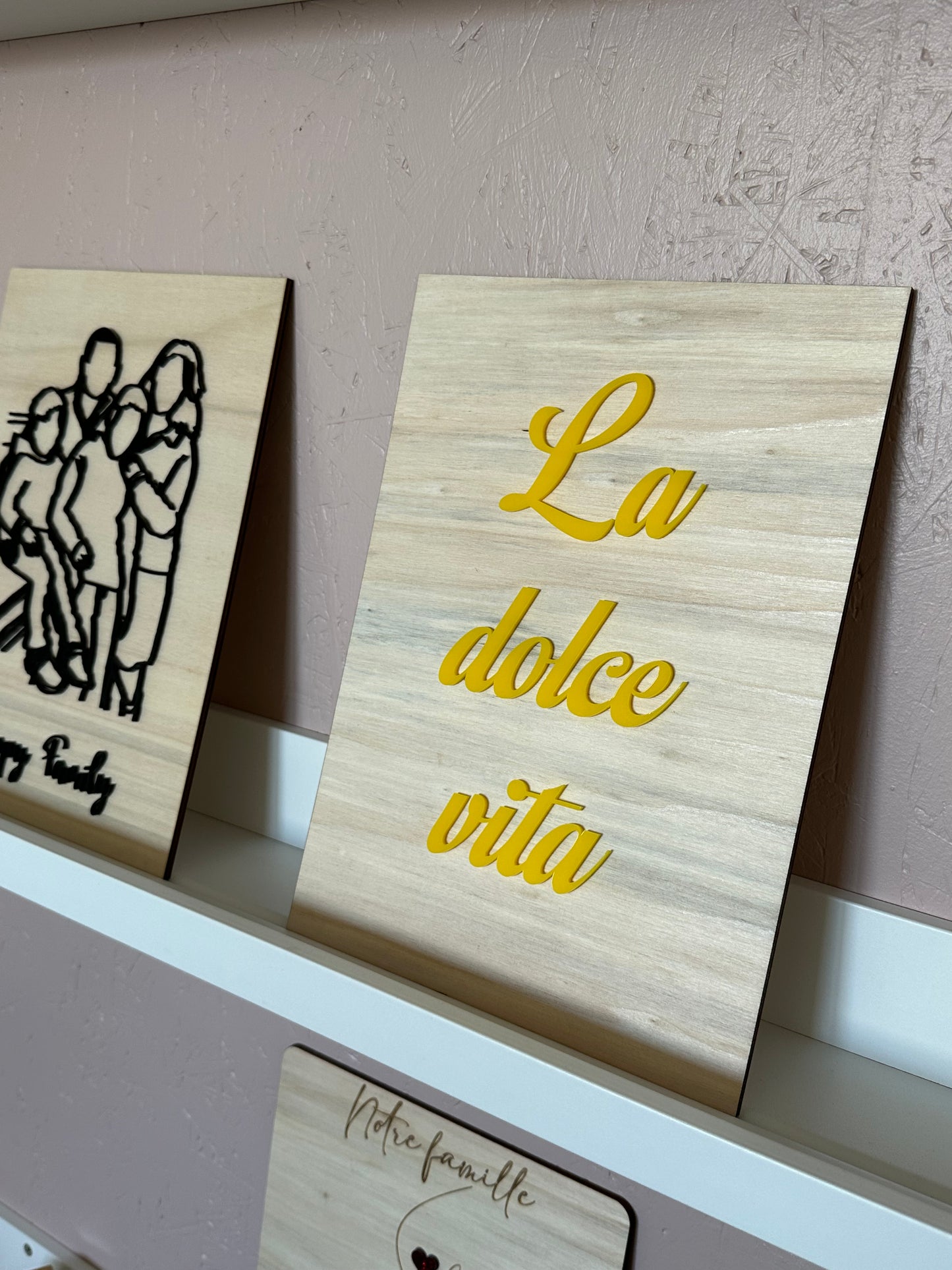 Affiche en Bois " La Dolce Vita"