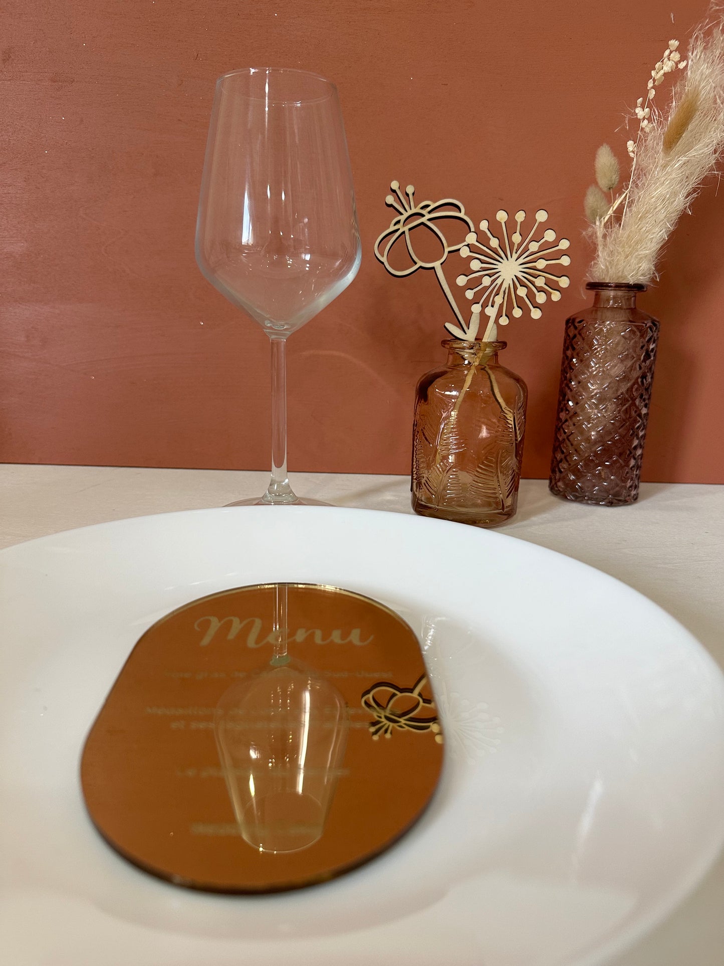 Menu de mariage arrondi - Douce Lueur