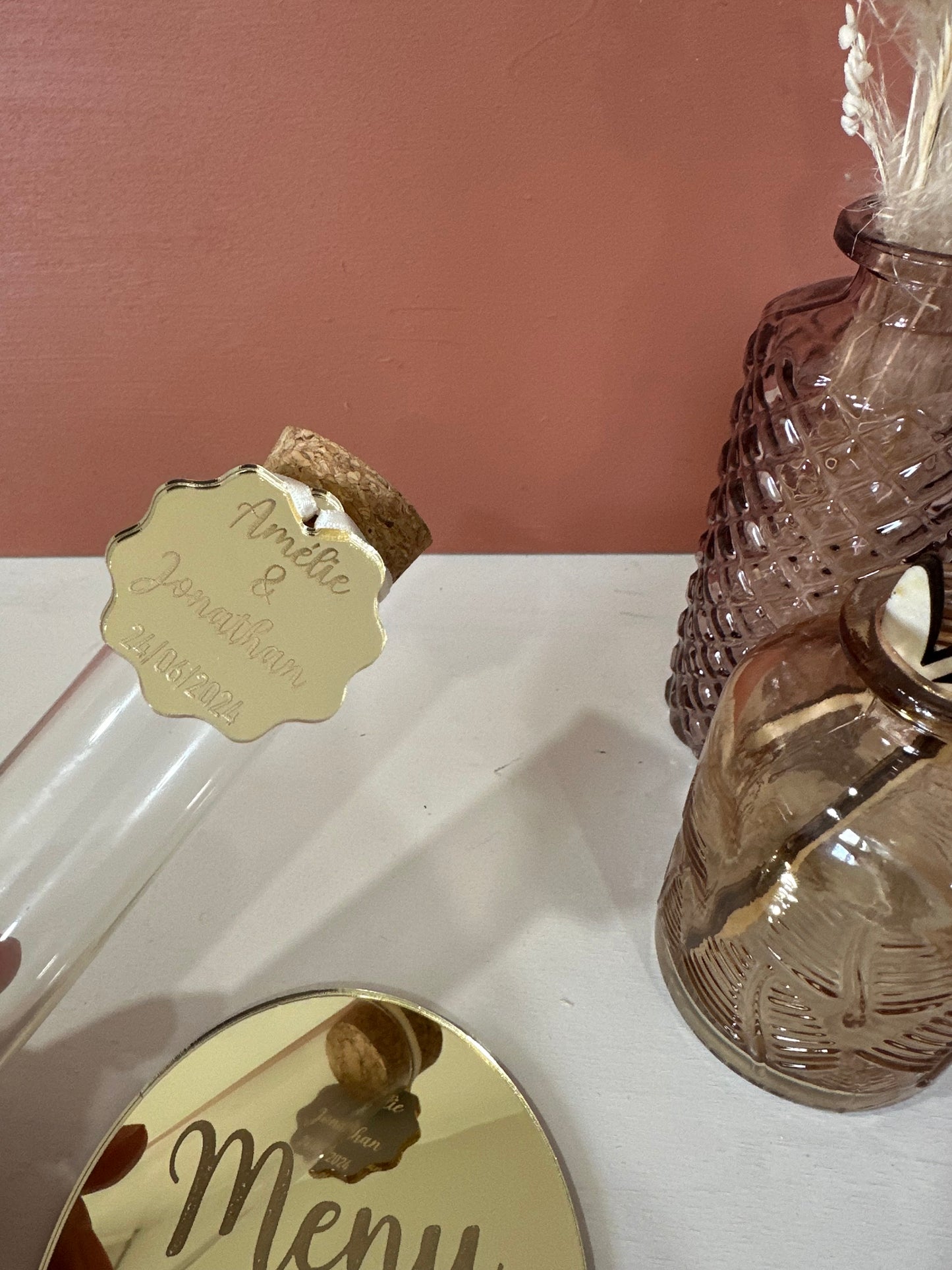 Menu de mariage arrondi - Douce Lueur