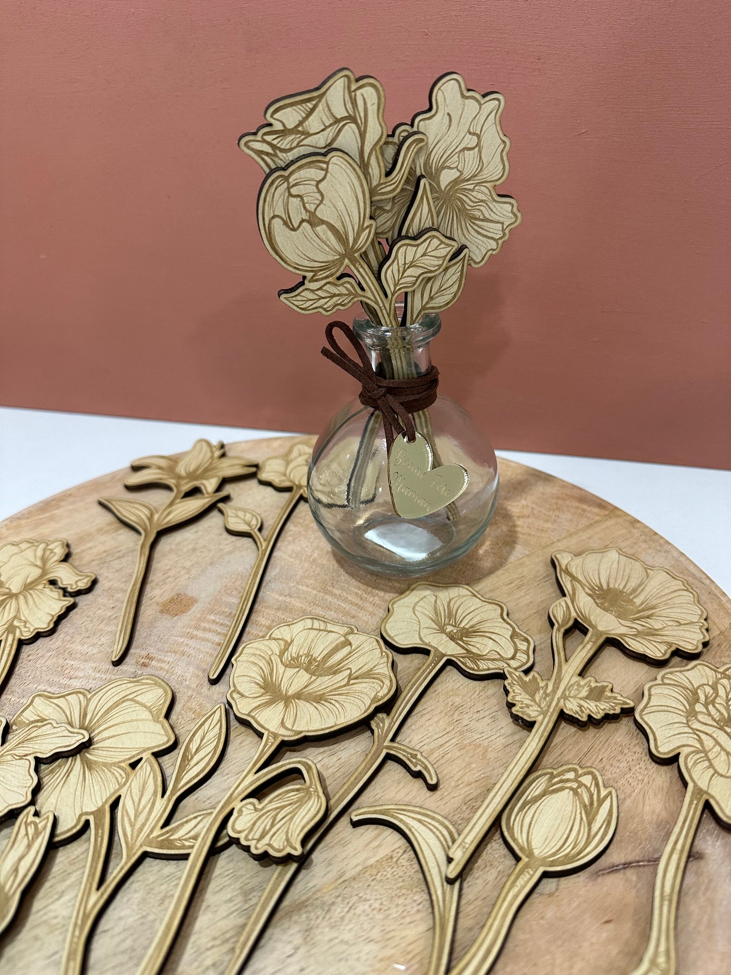 Fleur en bois