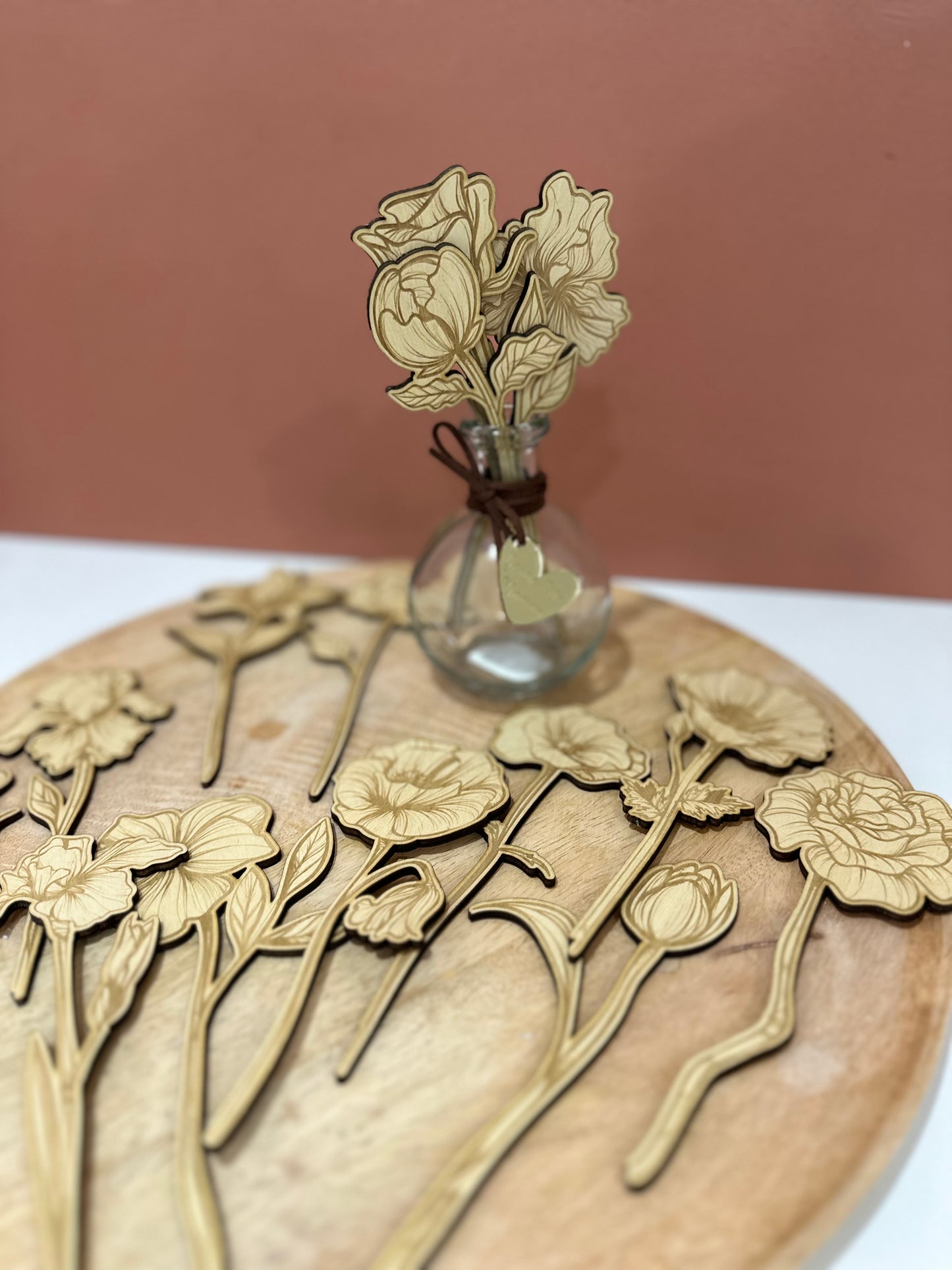 Fleur en bois