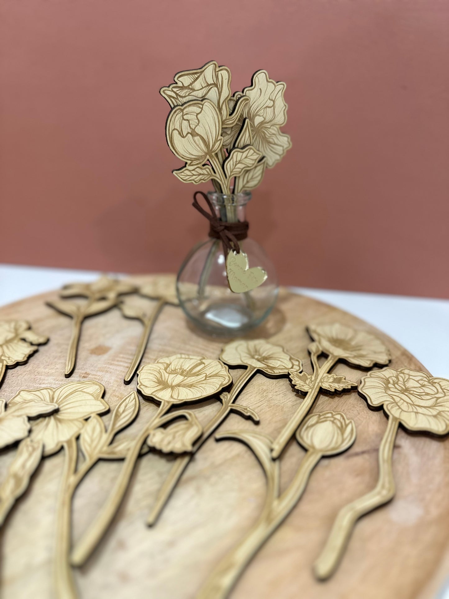 Fleur en bois