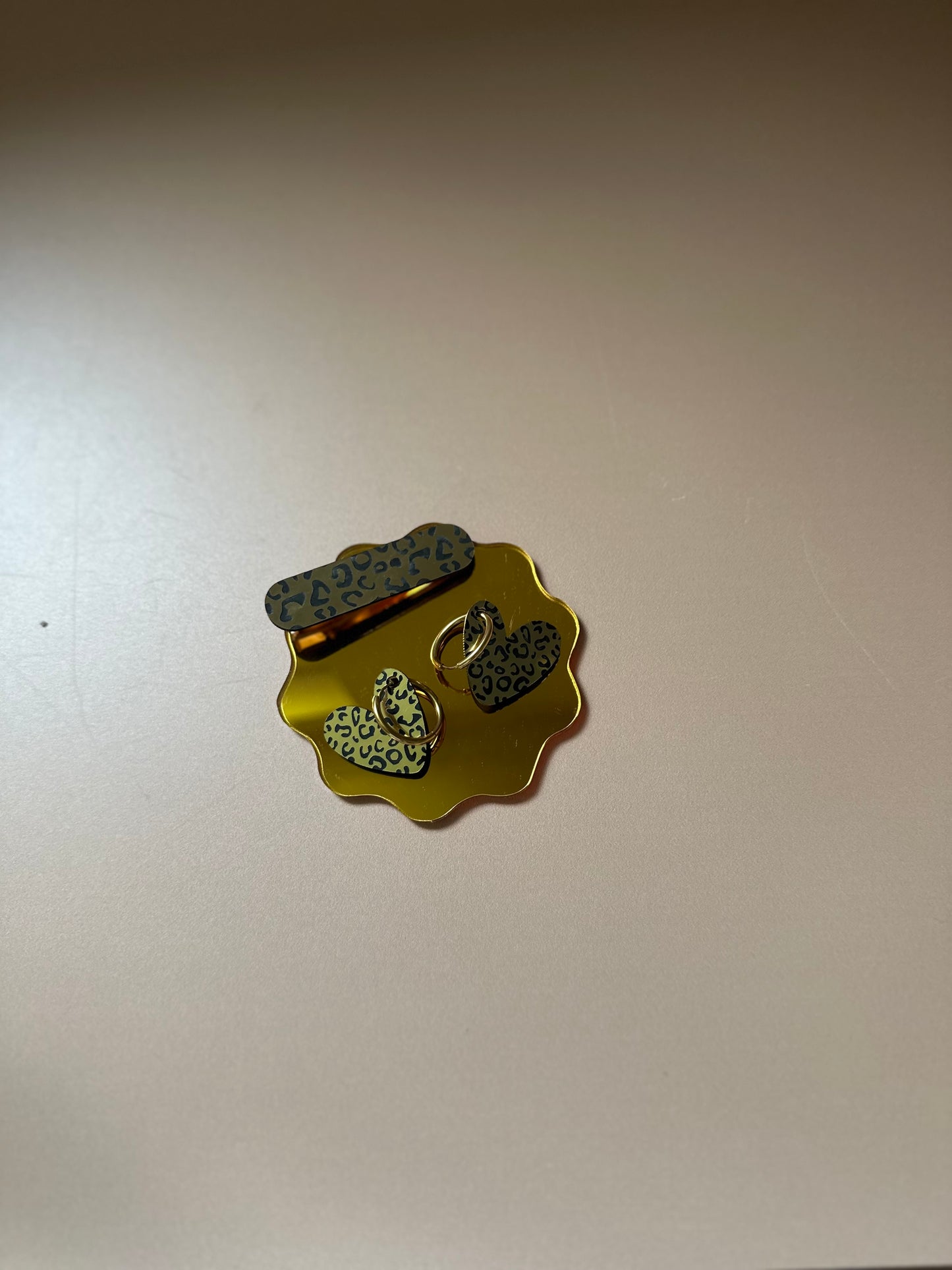 Barrette crocodile Léopard