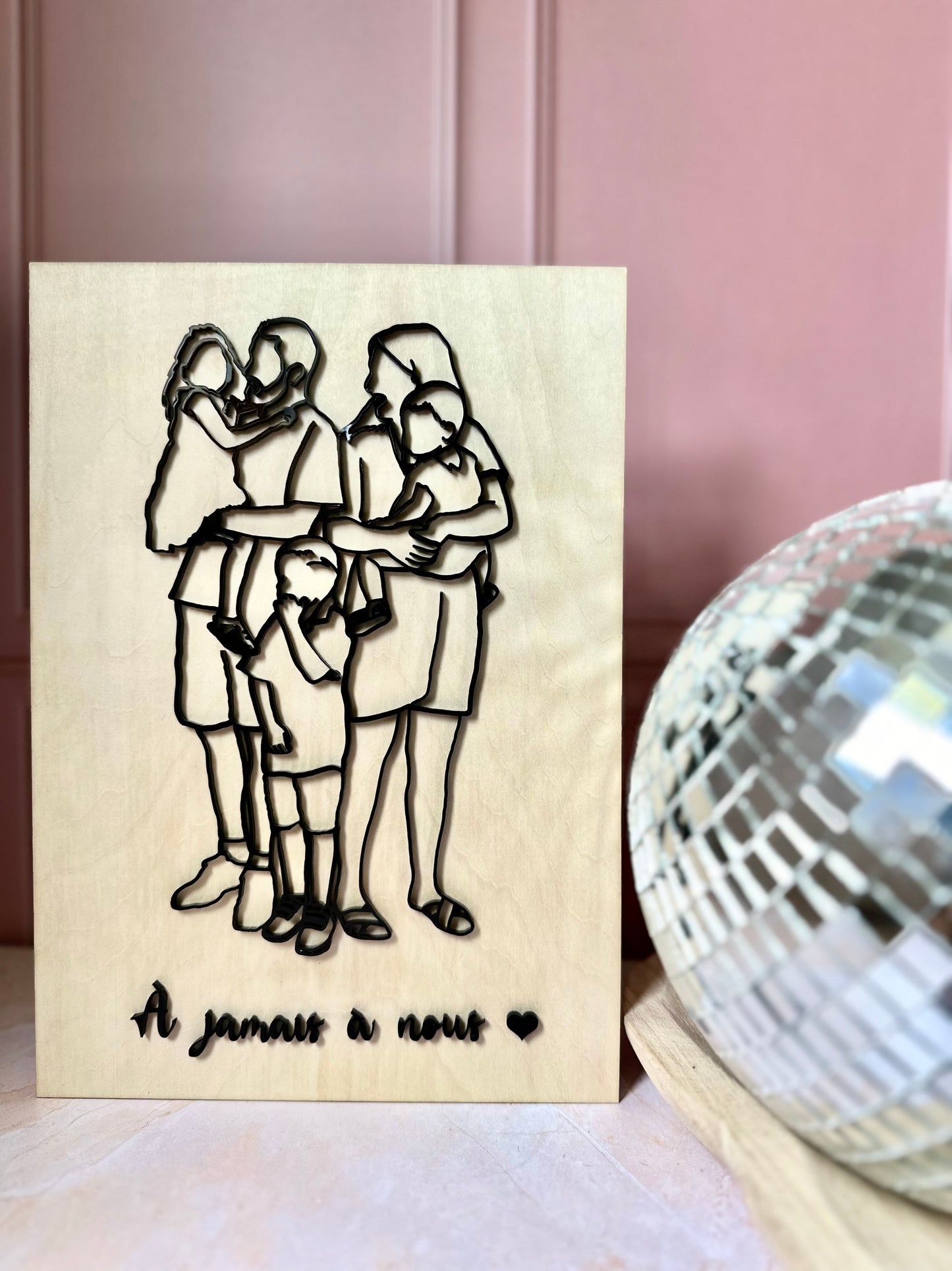 Affiche Portrait minimaliste en plexiglass