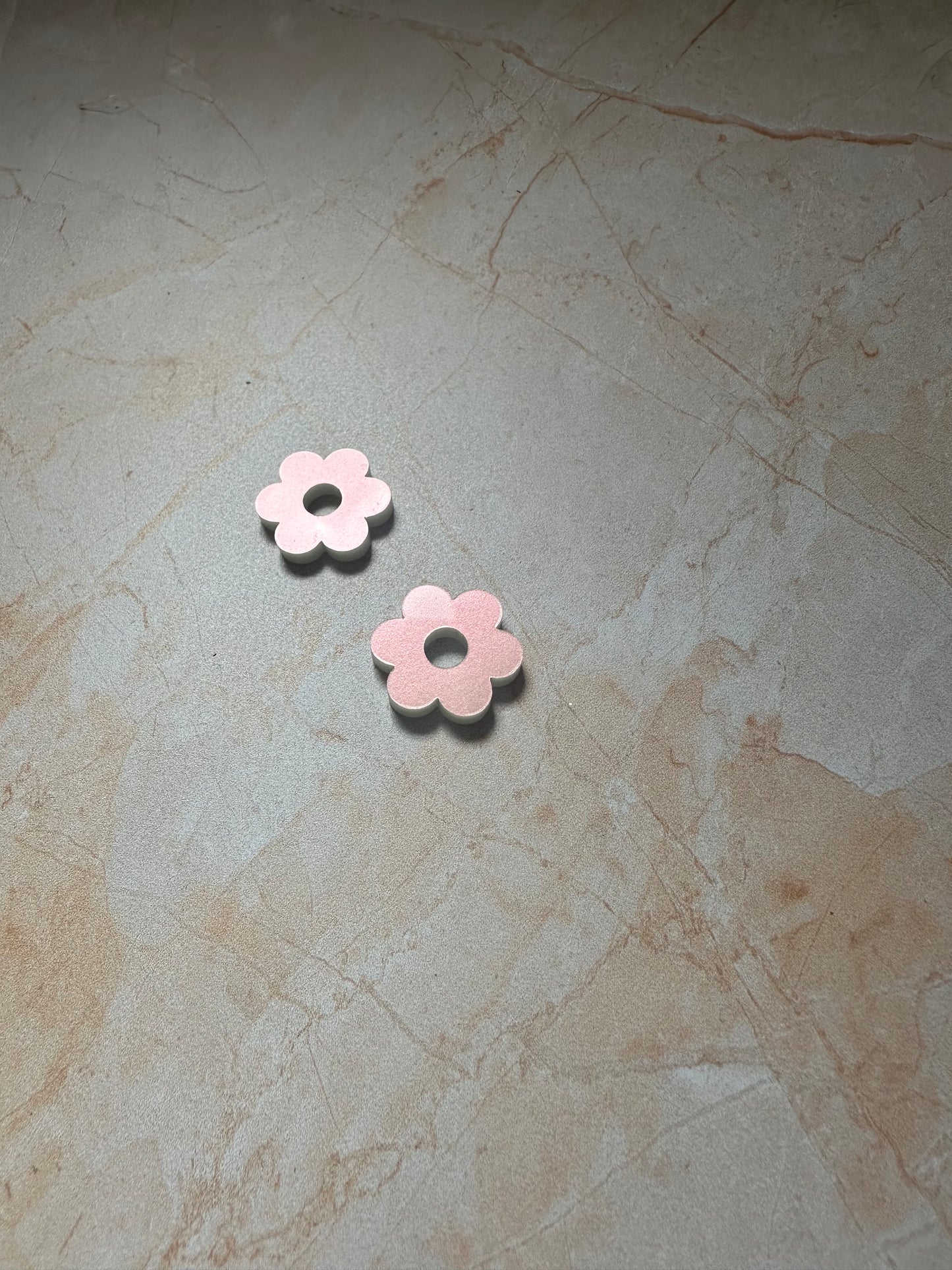 Boucles d'oreilles Créoles mini fleurs Mère-Fille