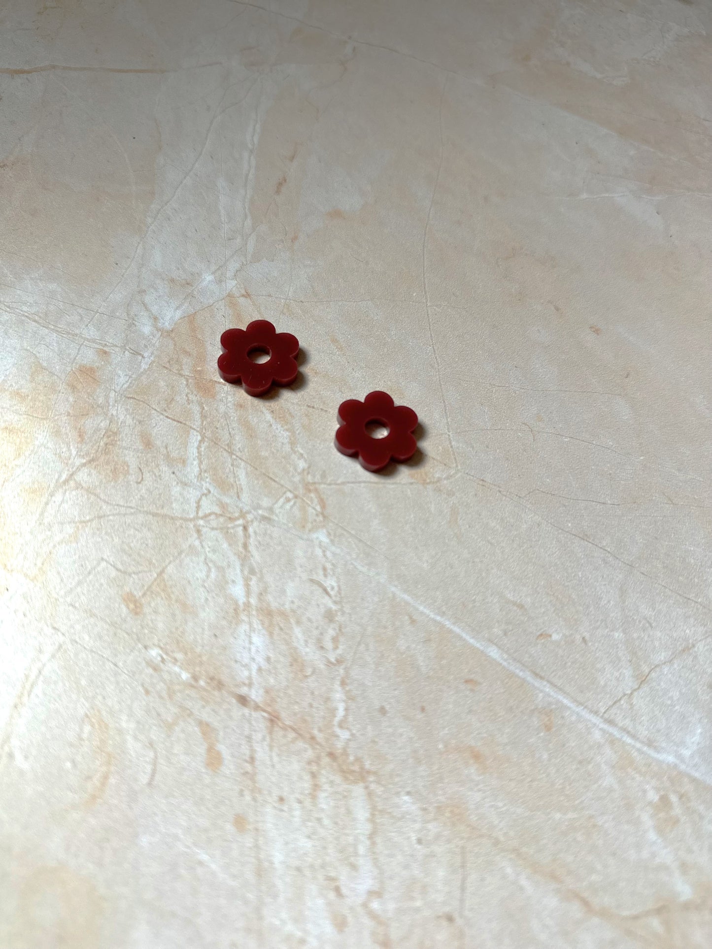 Boucles d'oreilles Créoles mini fleurs Mère-Fille