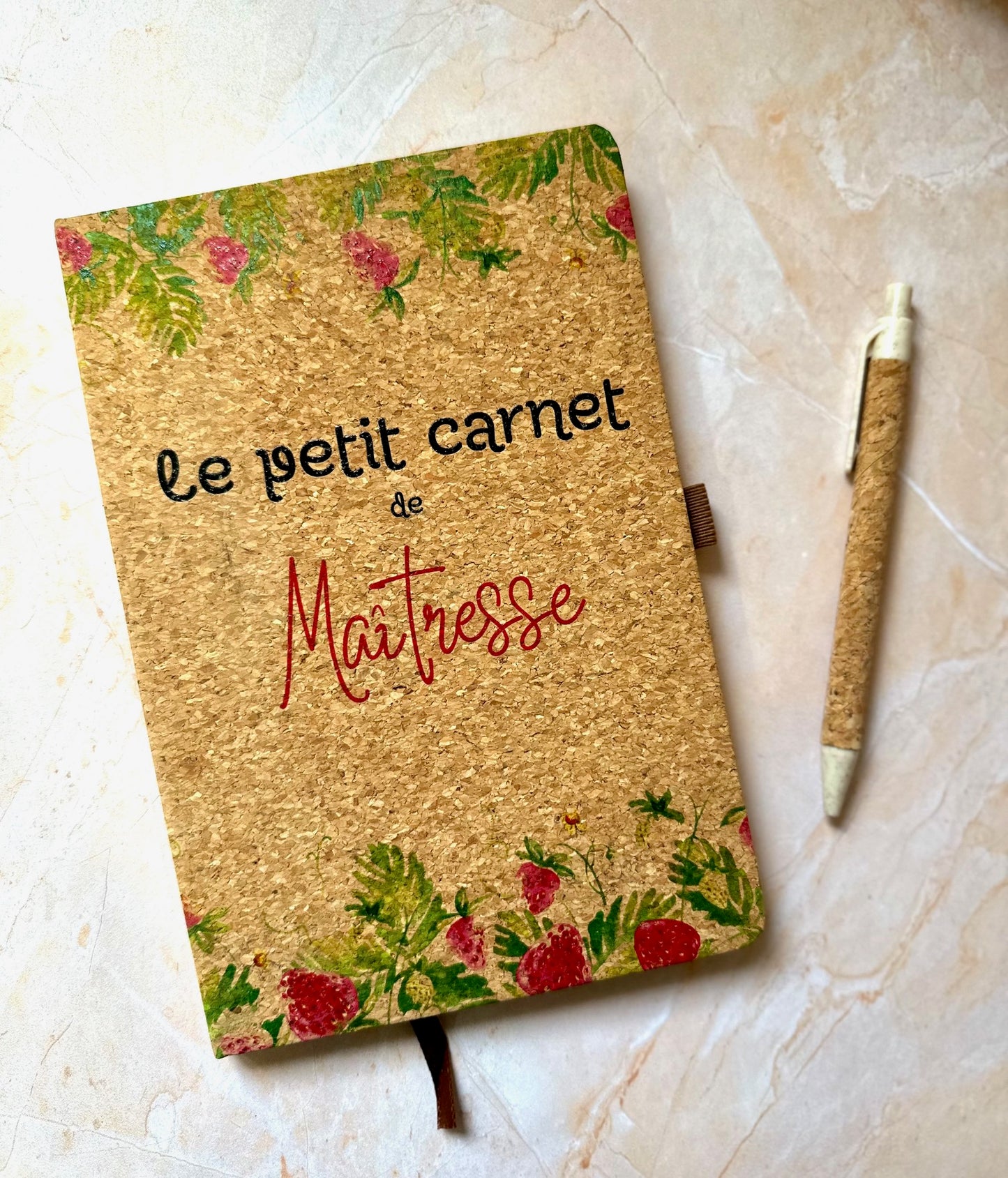 Carnet en Ligne avec Stylo Personnalisé - Collection Fin d'Année Scolaire