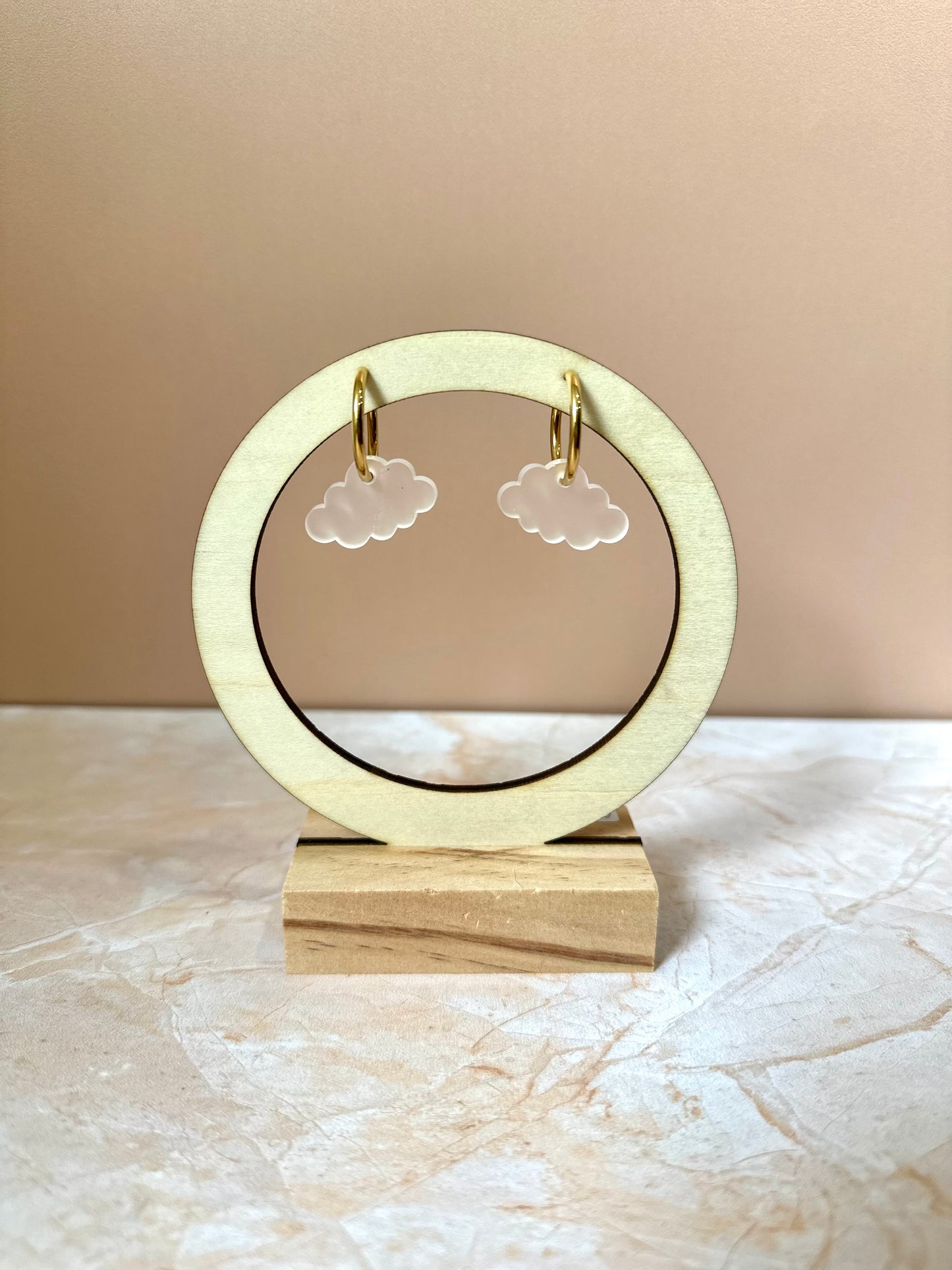 Boucles d'oreilles Créoles interchangeables - Nuage