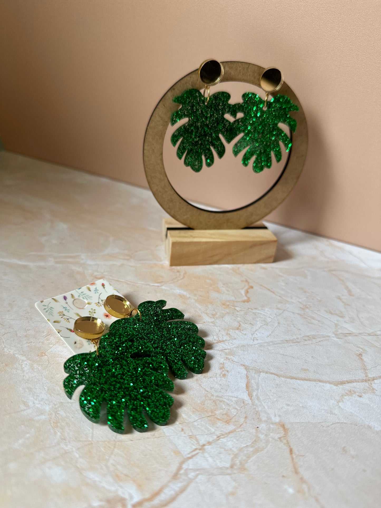 Boucle d'oreilles Monstera